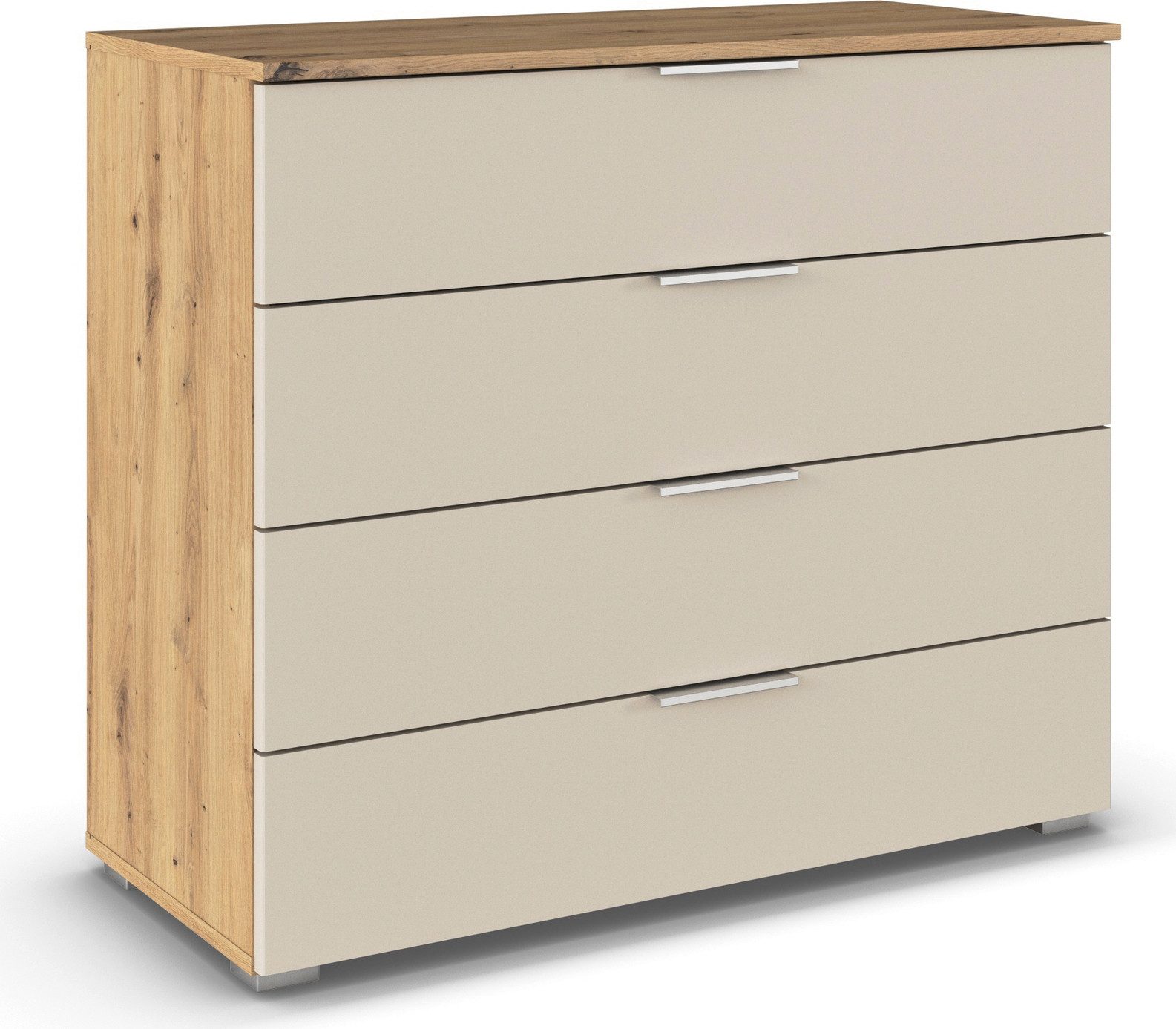rauch Ladekast Sideboard AGORDO met decor- of hoogglansfront Breedte 93 cm met 4 grote lades voor veel opbergruimte MADE IN GERMANY