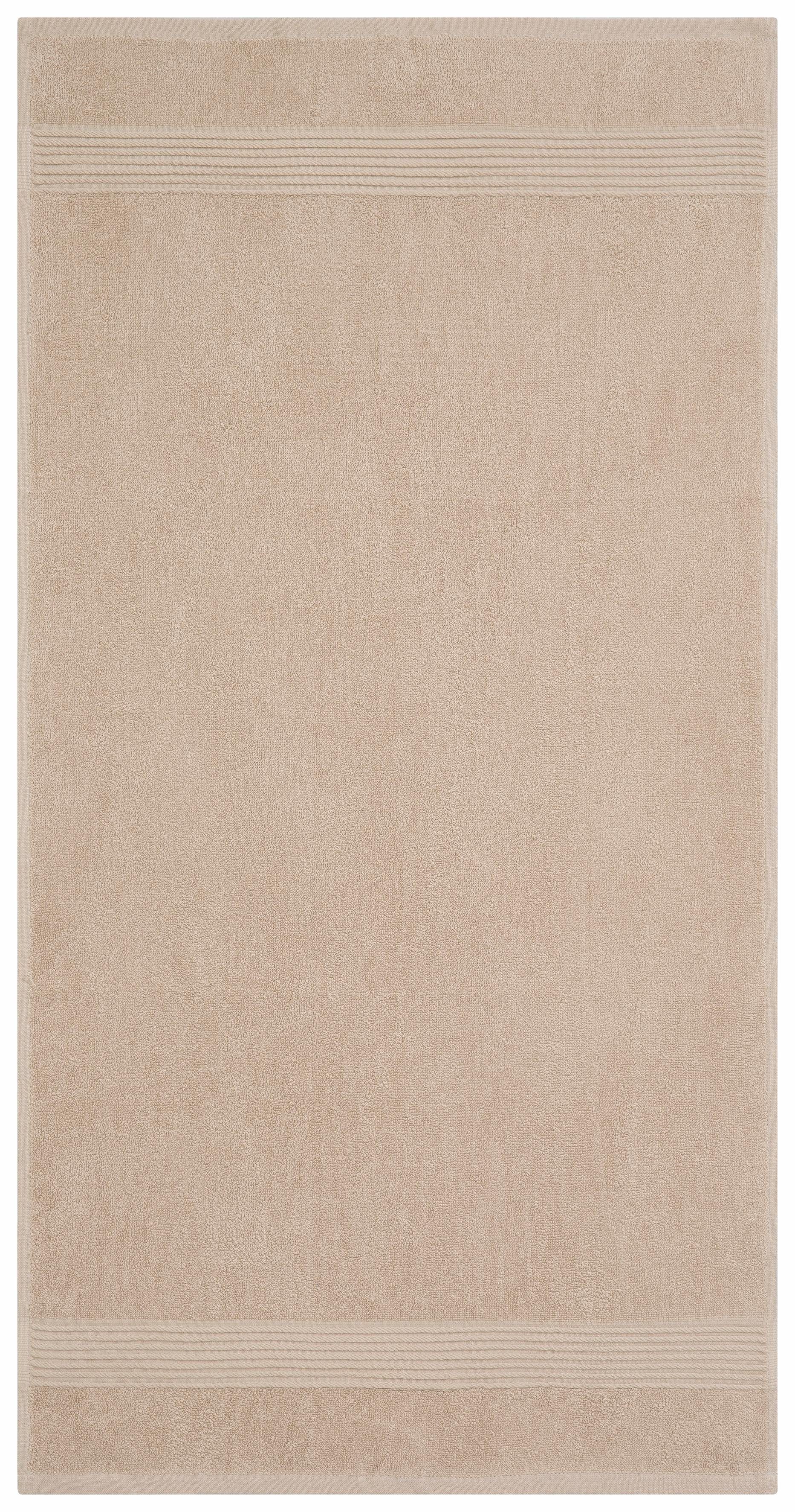 my home Handdoekenset Anna, 2 douchehanddoeken 70x140, 4 handdoeken 50x100 Handdoekset, gestreept randdessin, 100% katoen, tweekleurig (set, 6-delig)