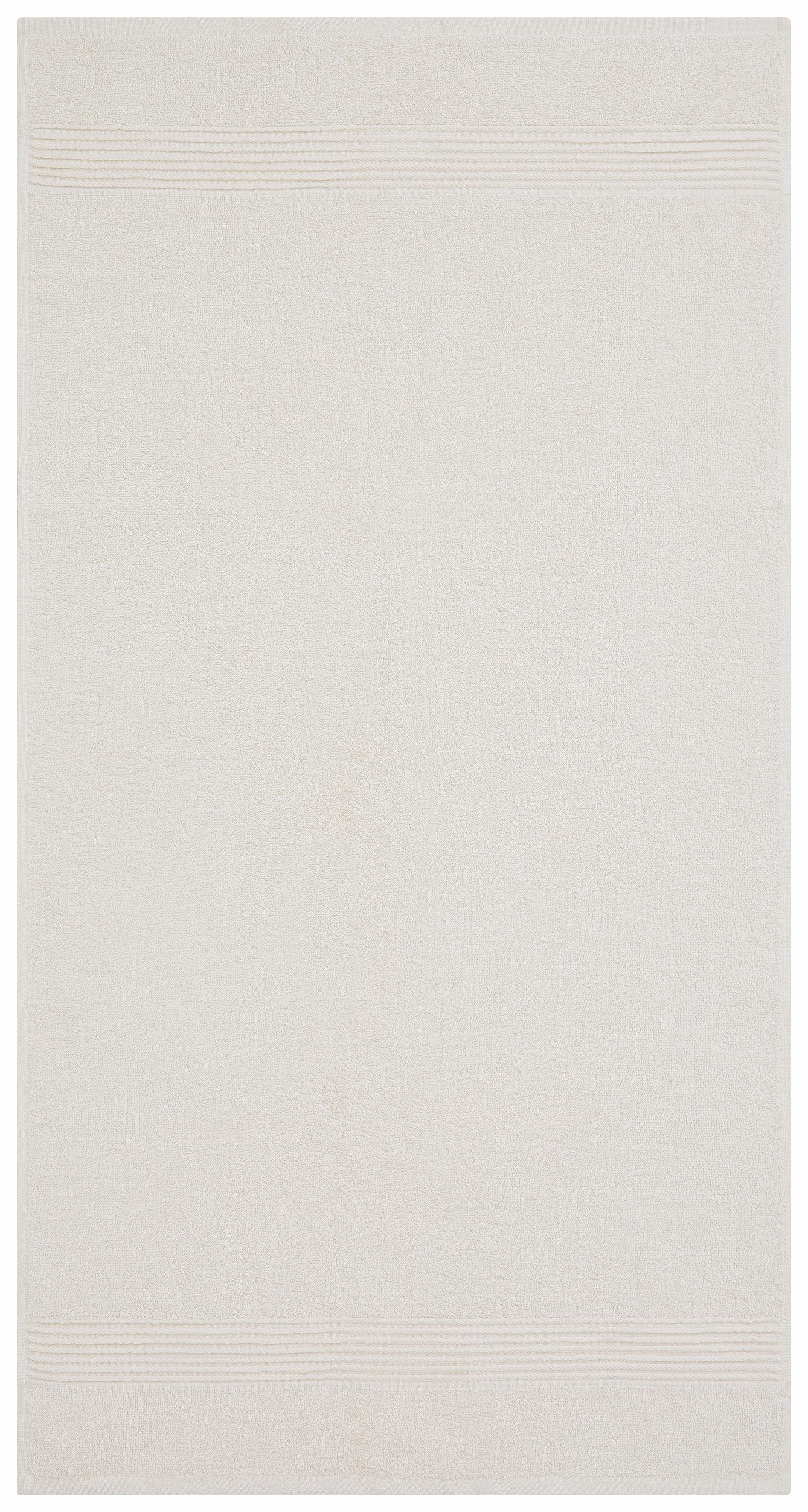 my home Handdoekenset Anna, 2 douchehanddoeken 70x140, 4 handdoeken 50x100 Handdoekset, gestreept randdessin, 100% katoen, tweekleurig (set, 6-delig)
