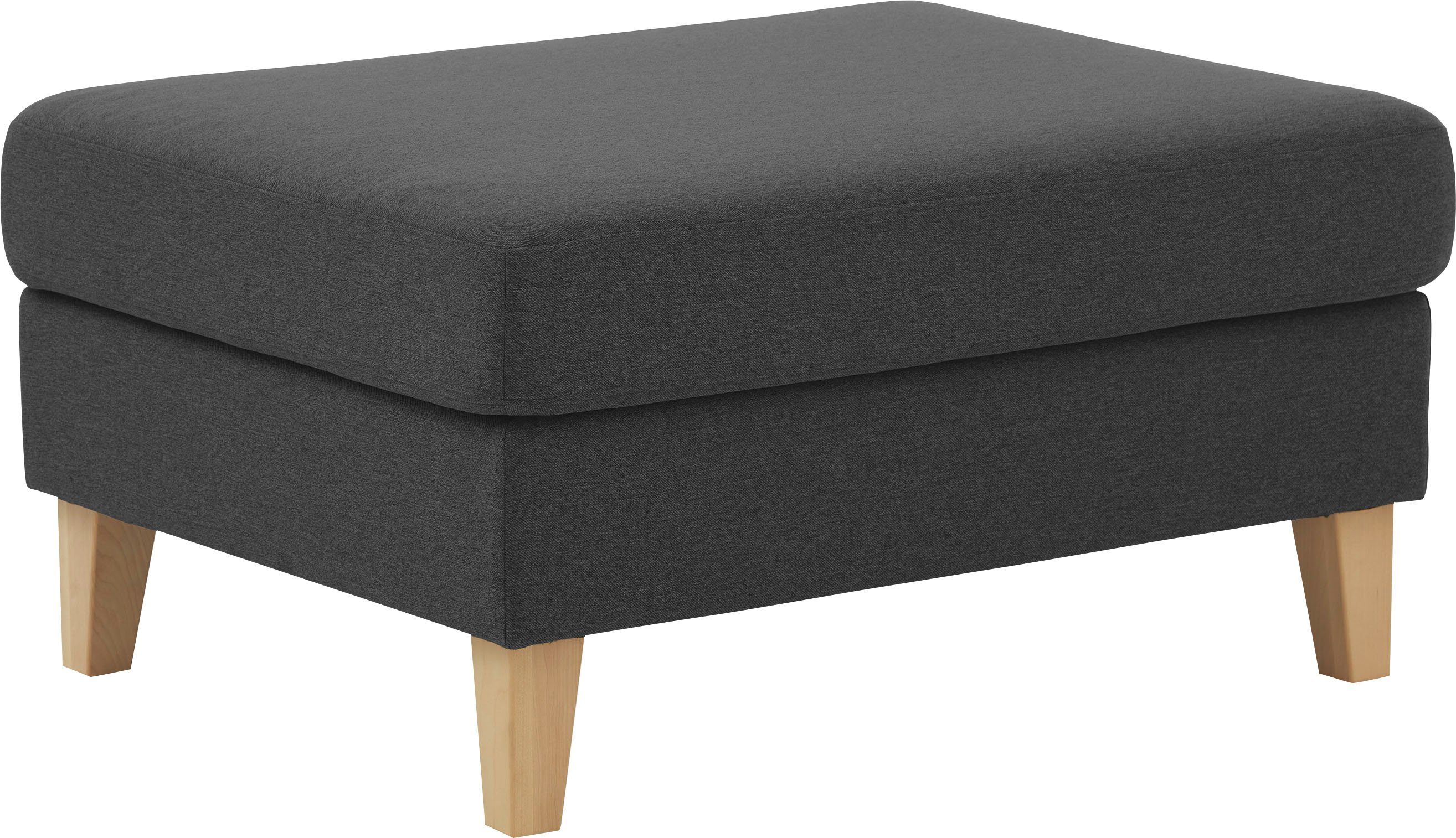 ATLANTIC home collection Hocker Mailo Afm. (bxdxh): 88x69x45 cm, met massief houten poten