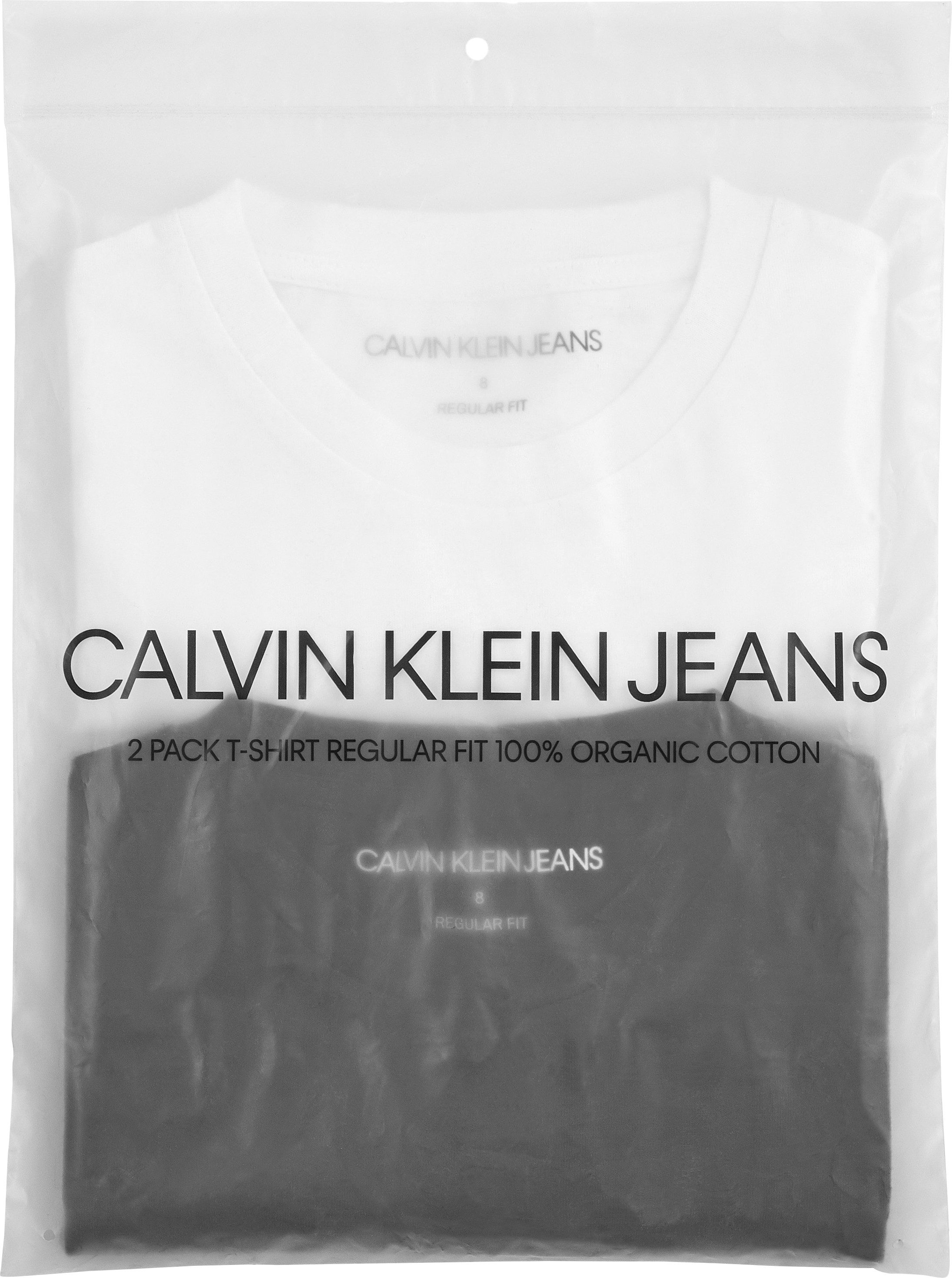 Calvin Klein T-shirt 2-PACK MONOGRAM TOP voor kinderen tot 16 jaar met logo-opdruk (2-delig)