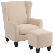 home affaire fauteuil chilly met prettig binnenveringsinterieur, in drie verschillende stofkwaliteiten te bestellen, zithoogte 44 cm (set, 2 stuks) beige