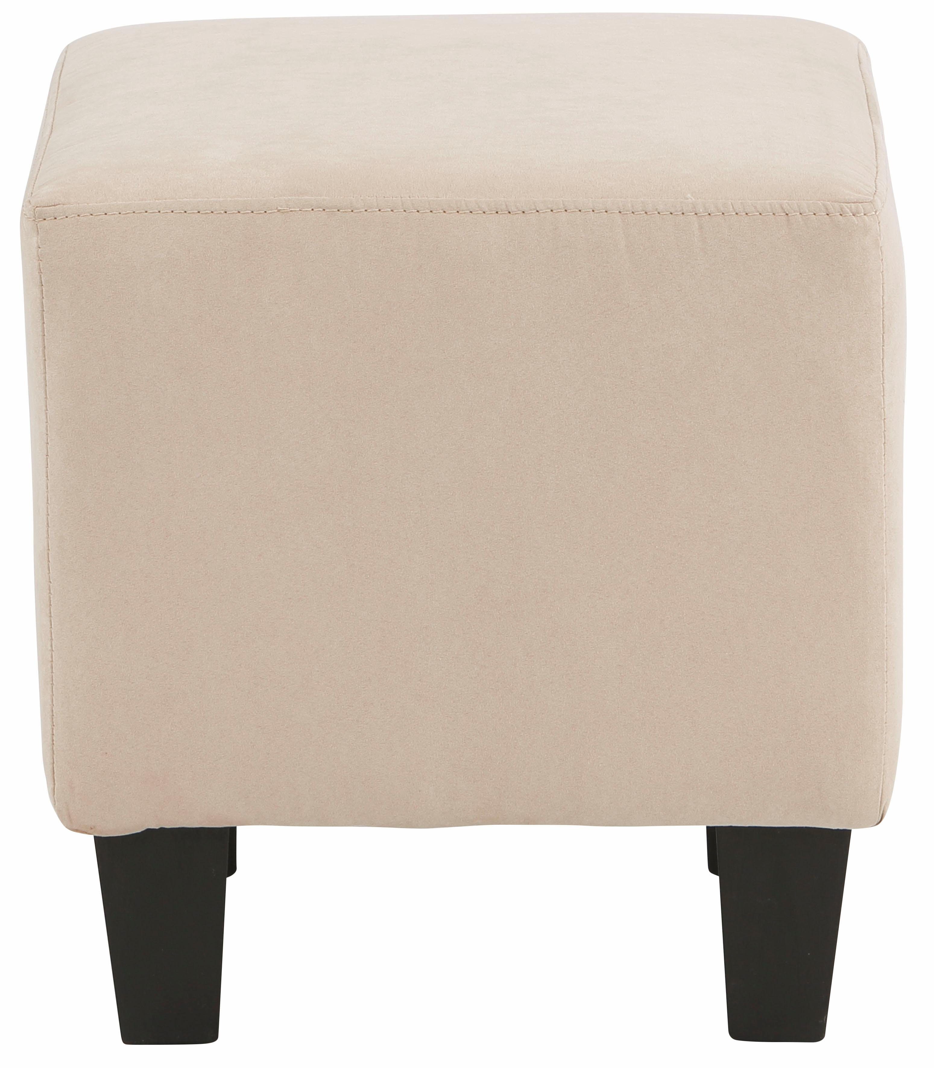 Home affaire Oorfauteuil Chilly, stoel met poef en verenvering, in cord en microvezel bekleding, onze permanente lage prijs (set, 2 stuks)