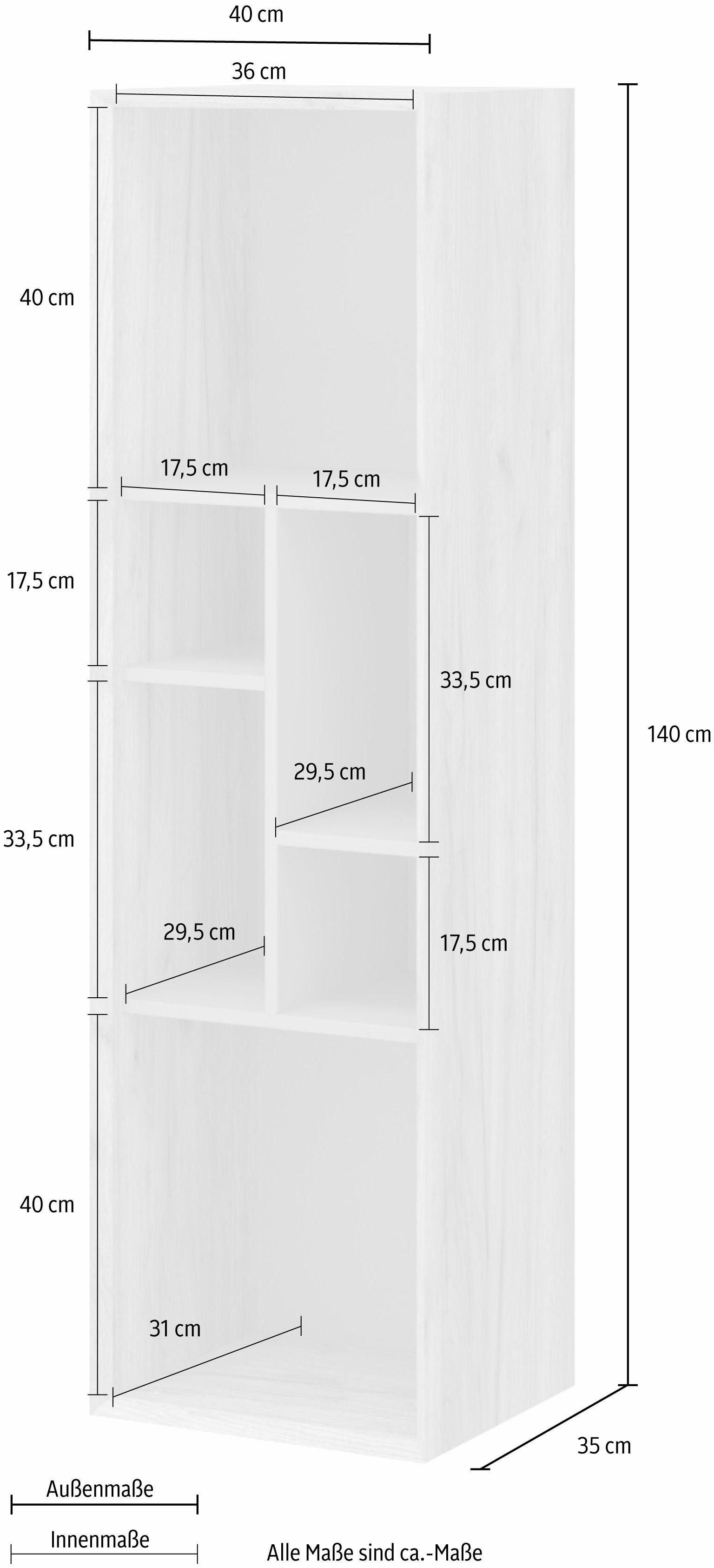 GERMANIA Wandplank Calvi Hoogte 140 cm