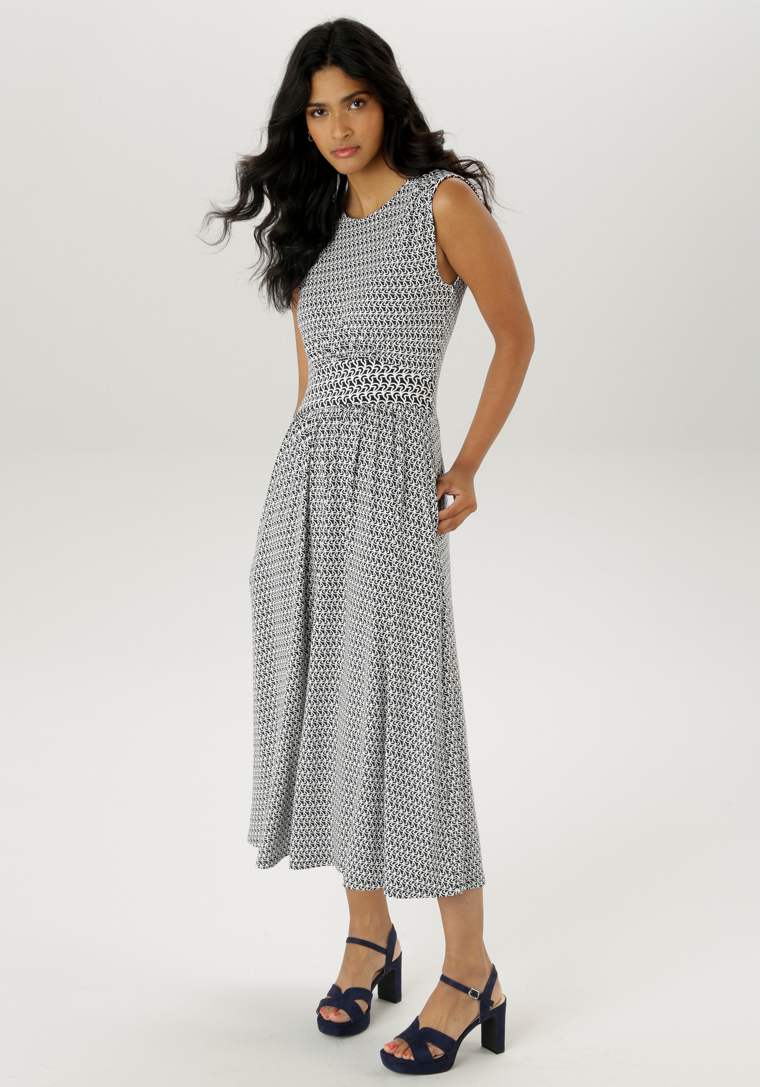 Aniston SELECTED Zomerjurk met twee praktische insteekzakken - nieuwe collectie dames zomerjurken maat 46 multicolor