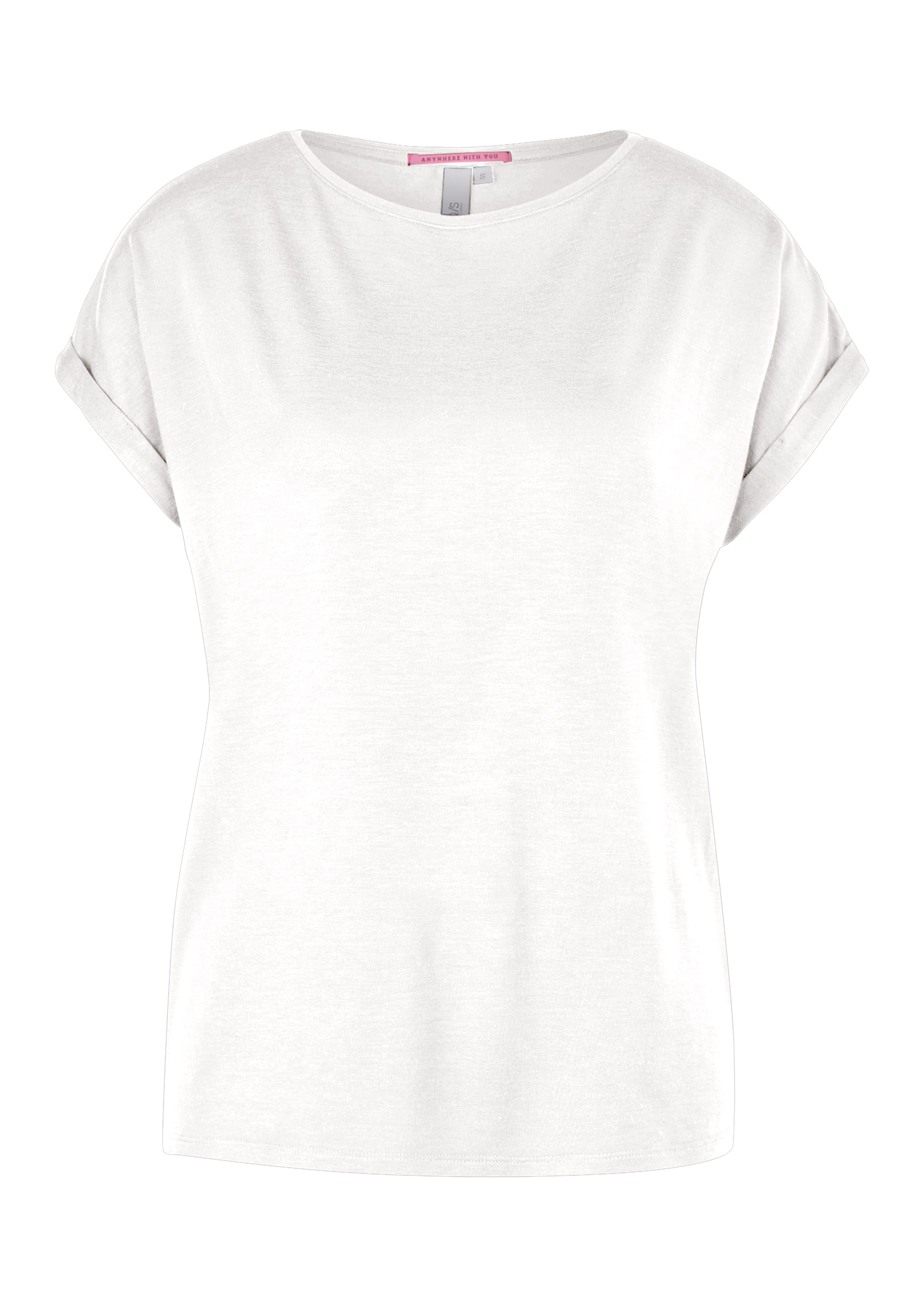 Q/S designed by Shirt met korte mouwen met mouwomslagen