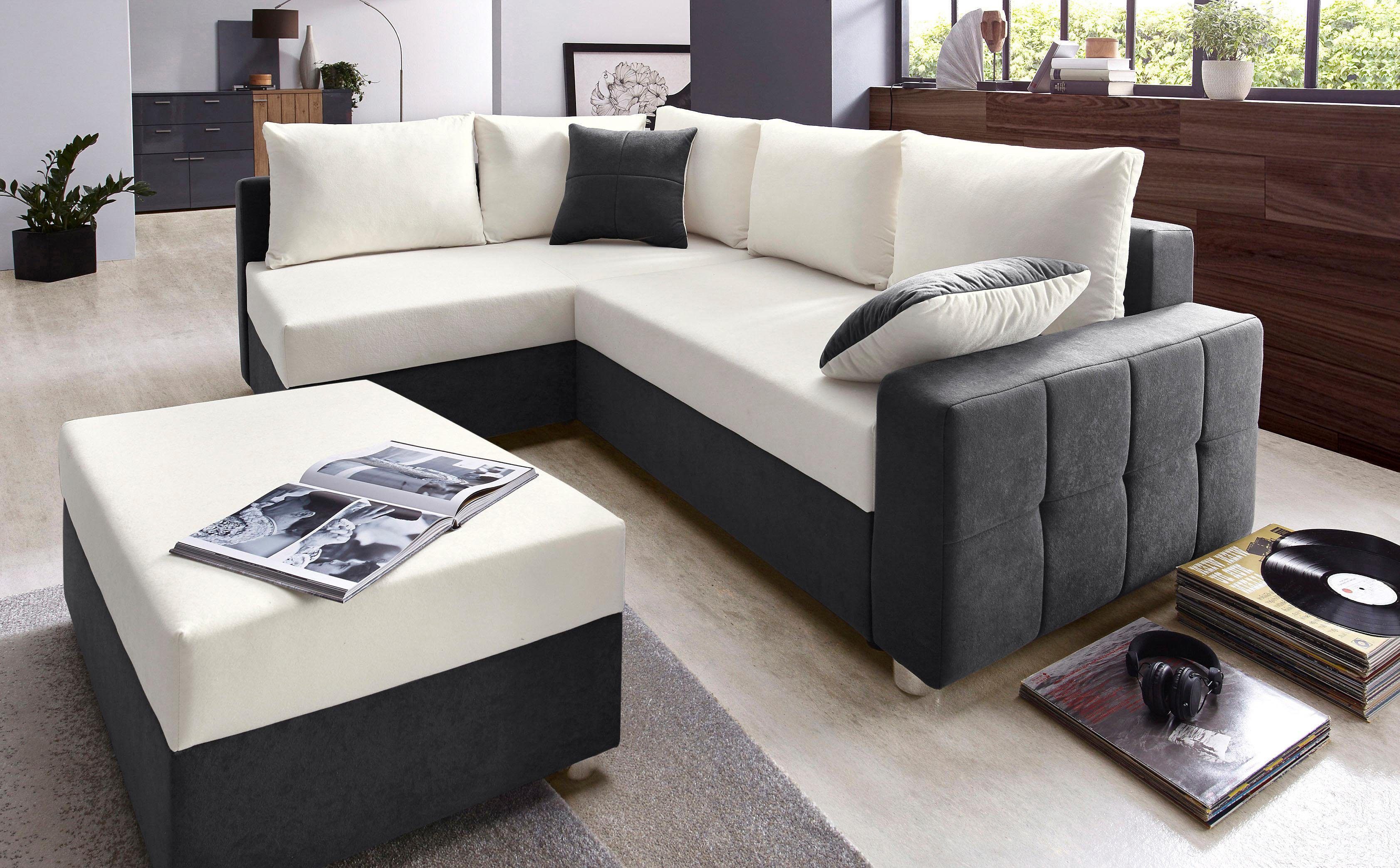 COLLECTION AB Hoekbank Parma L-vorm met slaapfunctie en binnenvering