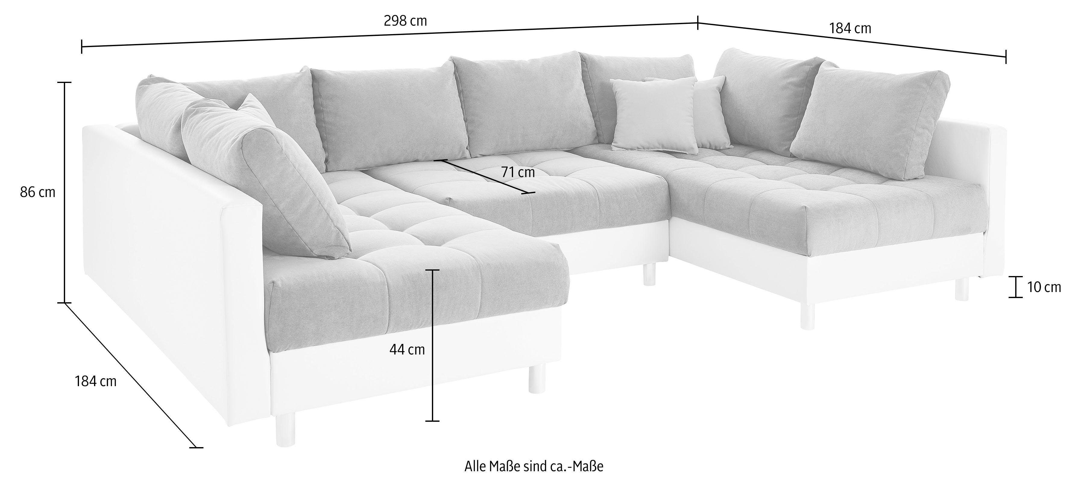 COLLECTION AB Zithoek Antonia U-vorm met veerkern en extra kruk