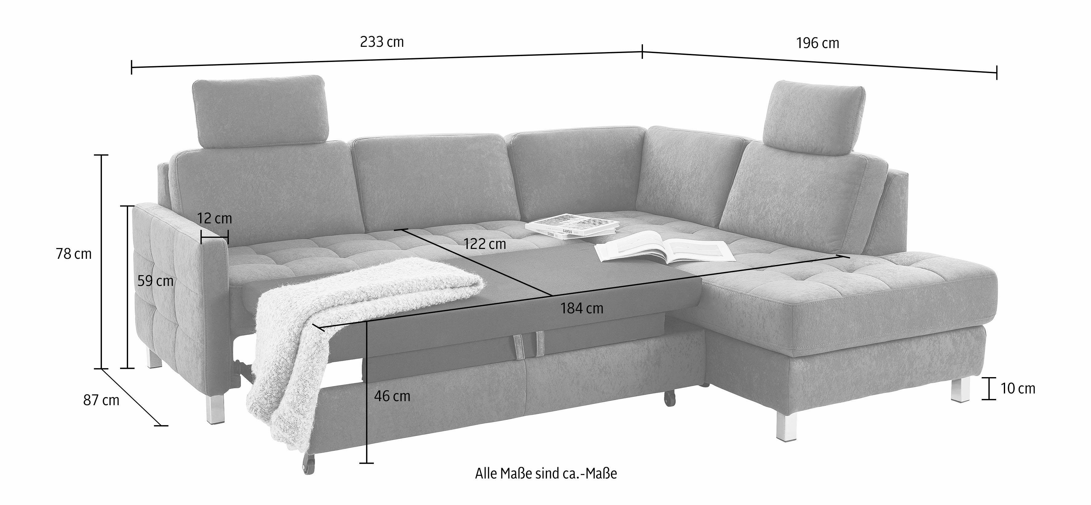 sit&more Hoekbank Pablo L-vorm optioneel met slaapfunctie