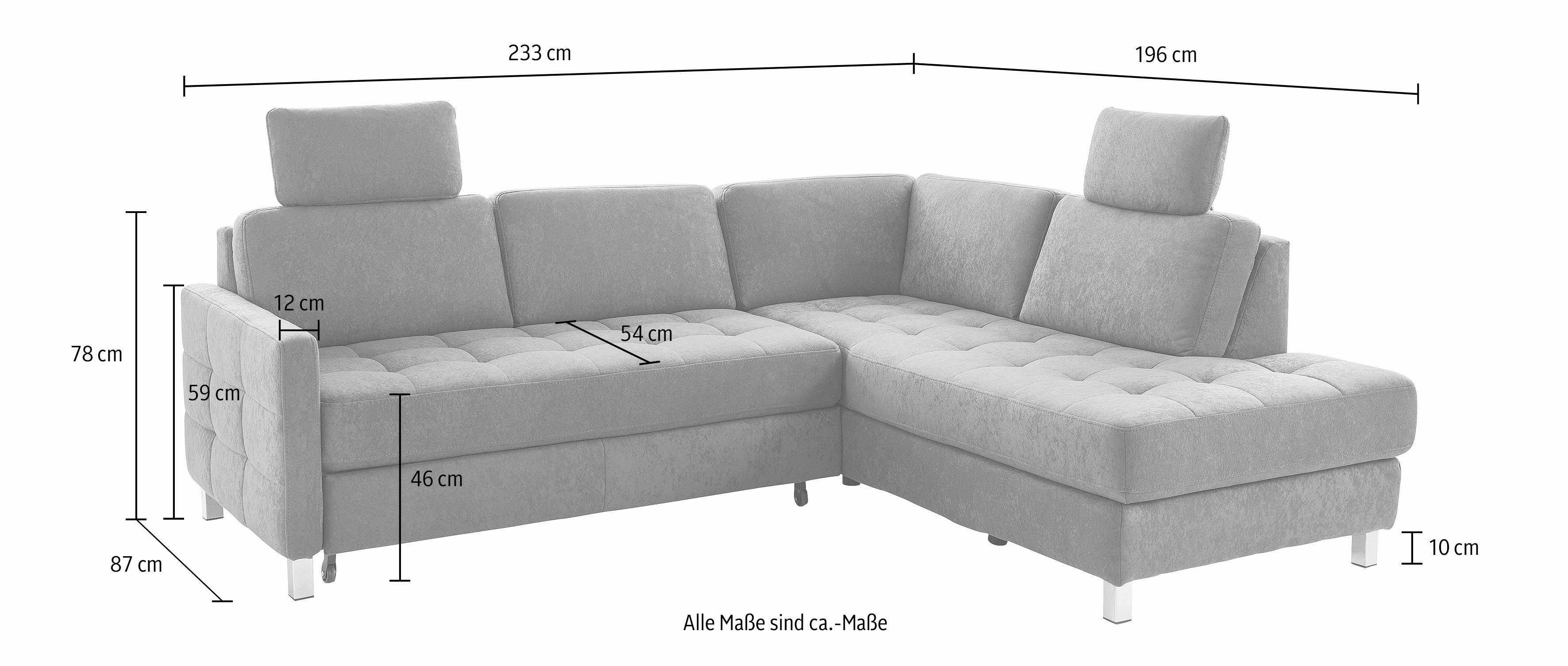 sit&more Hoekbank Pablo L-vorm optioneel met slaapfunctie
