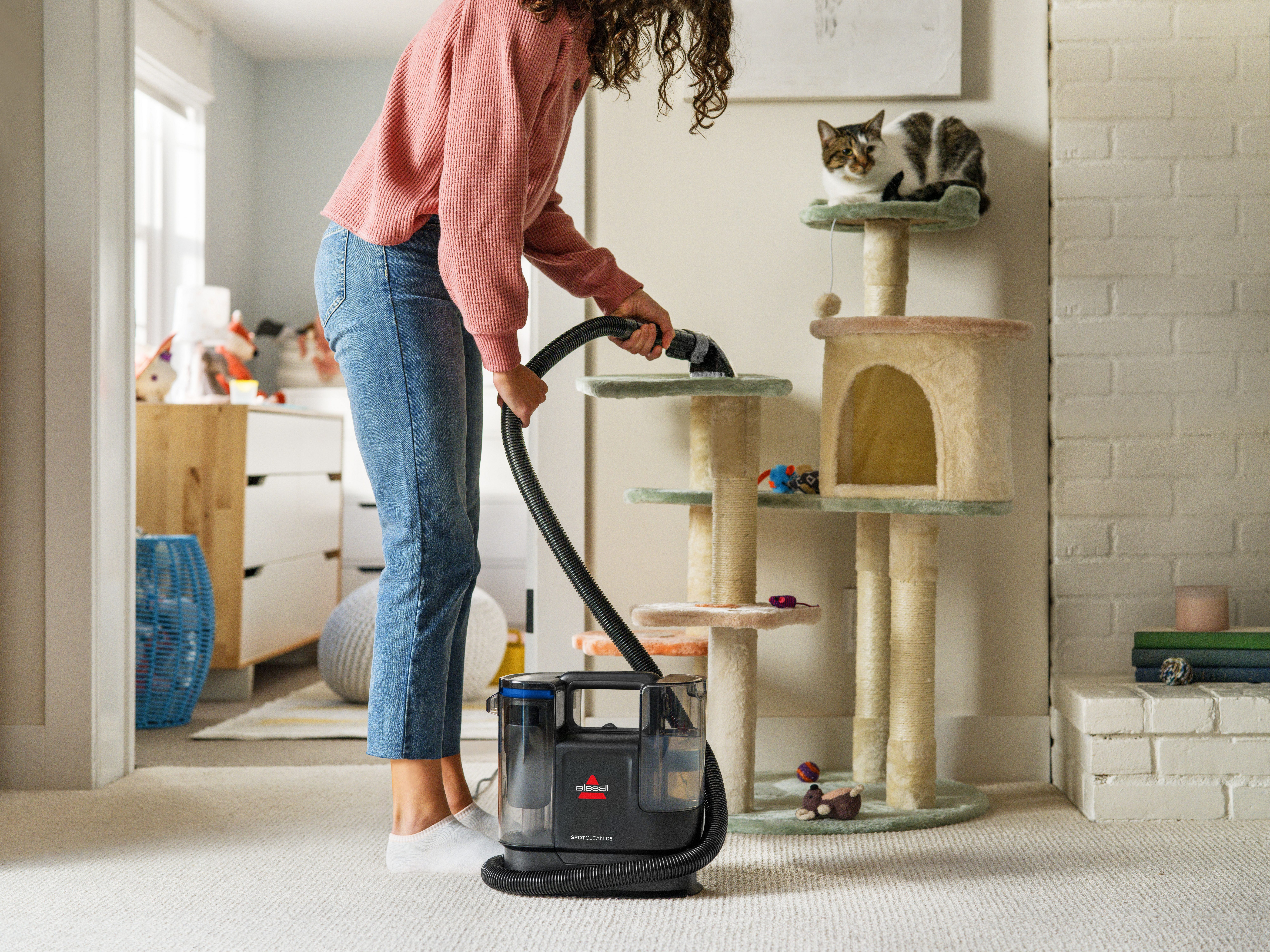 Bissell Waszuiger 3928N, SpotClean C5 Select, krachtig, klein, dual-tank >15kpa, zelfreinigend, reinigt vlekken op tapijt, bekleding, autostoel