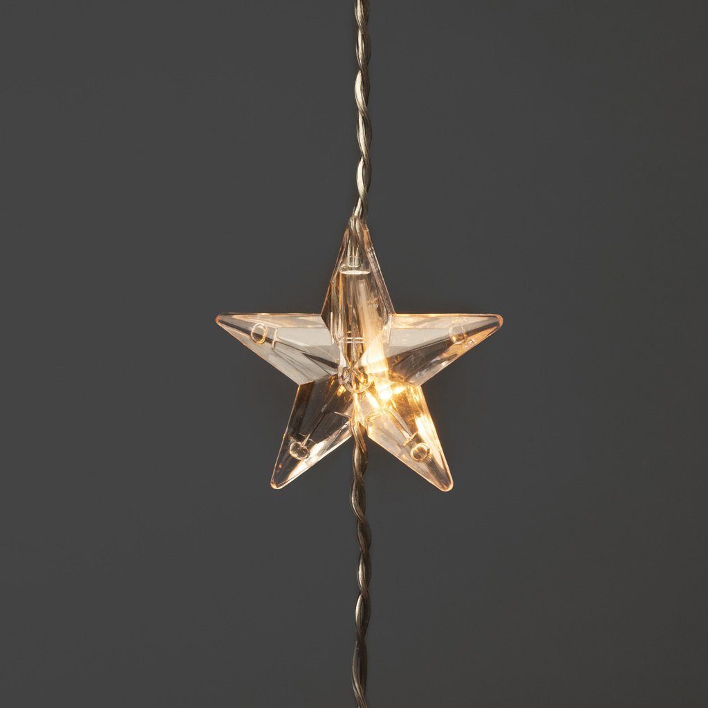 KONSTSMIDE Led-lichtgordijn Kerst versiering 120 sterren, 120 amberkleurige diodes