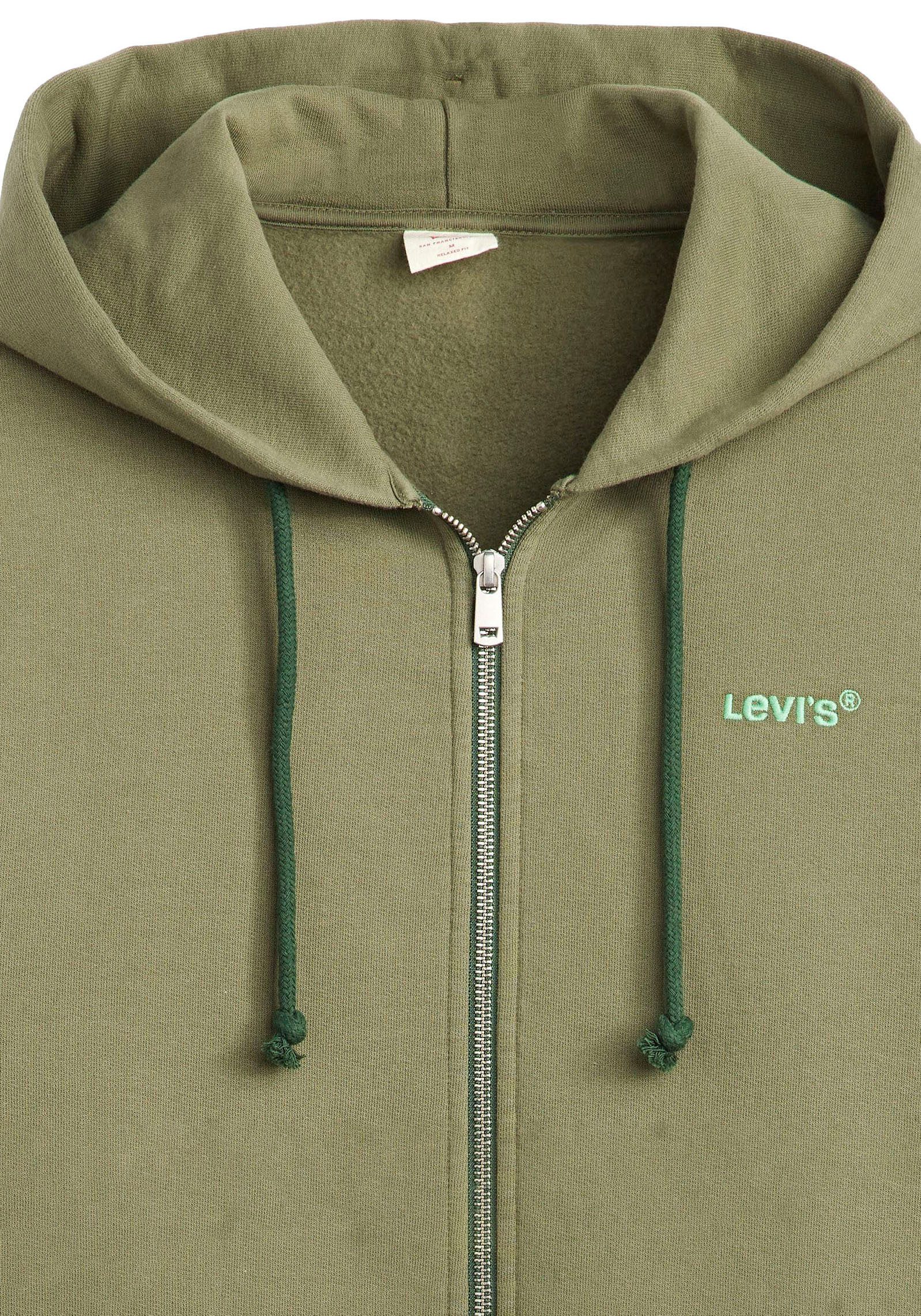 Levi's® Capuchonsweatvest met logoborduursel