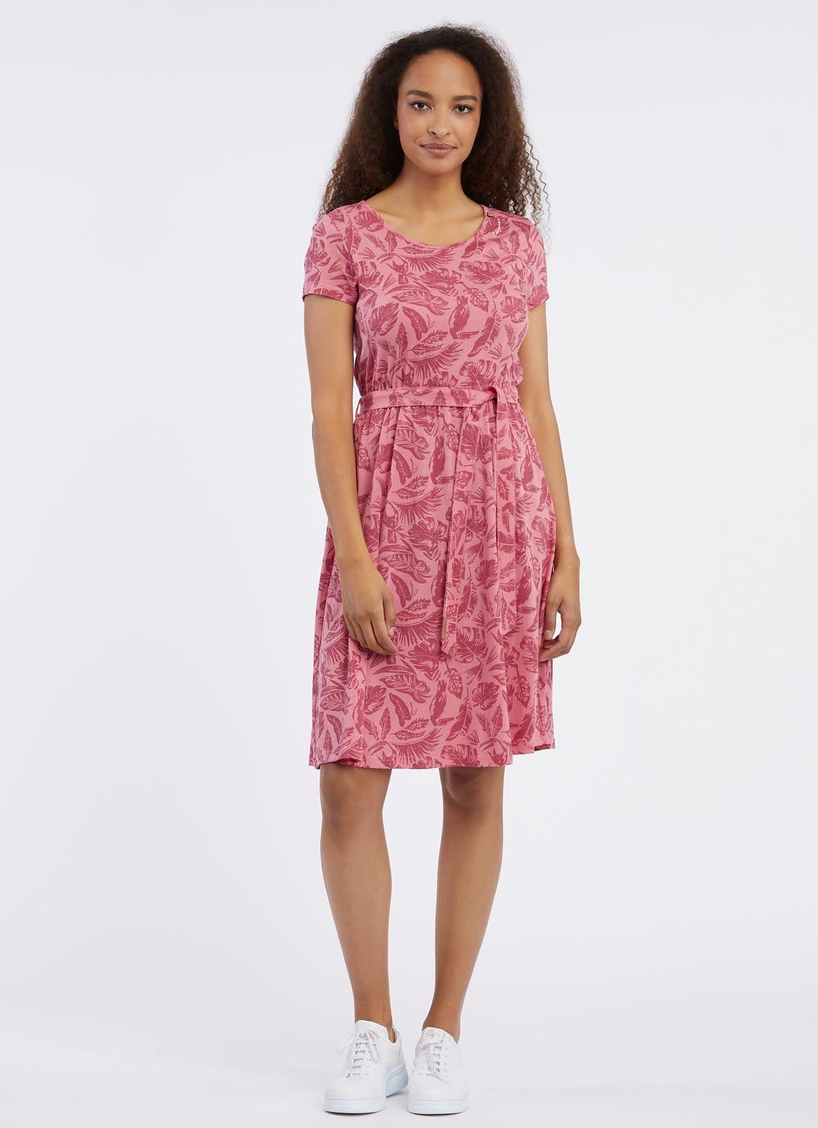 Ragwear Mini-jurk OLINA DRESS ORG met taille-bindceintuur en bloemendruk