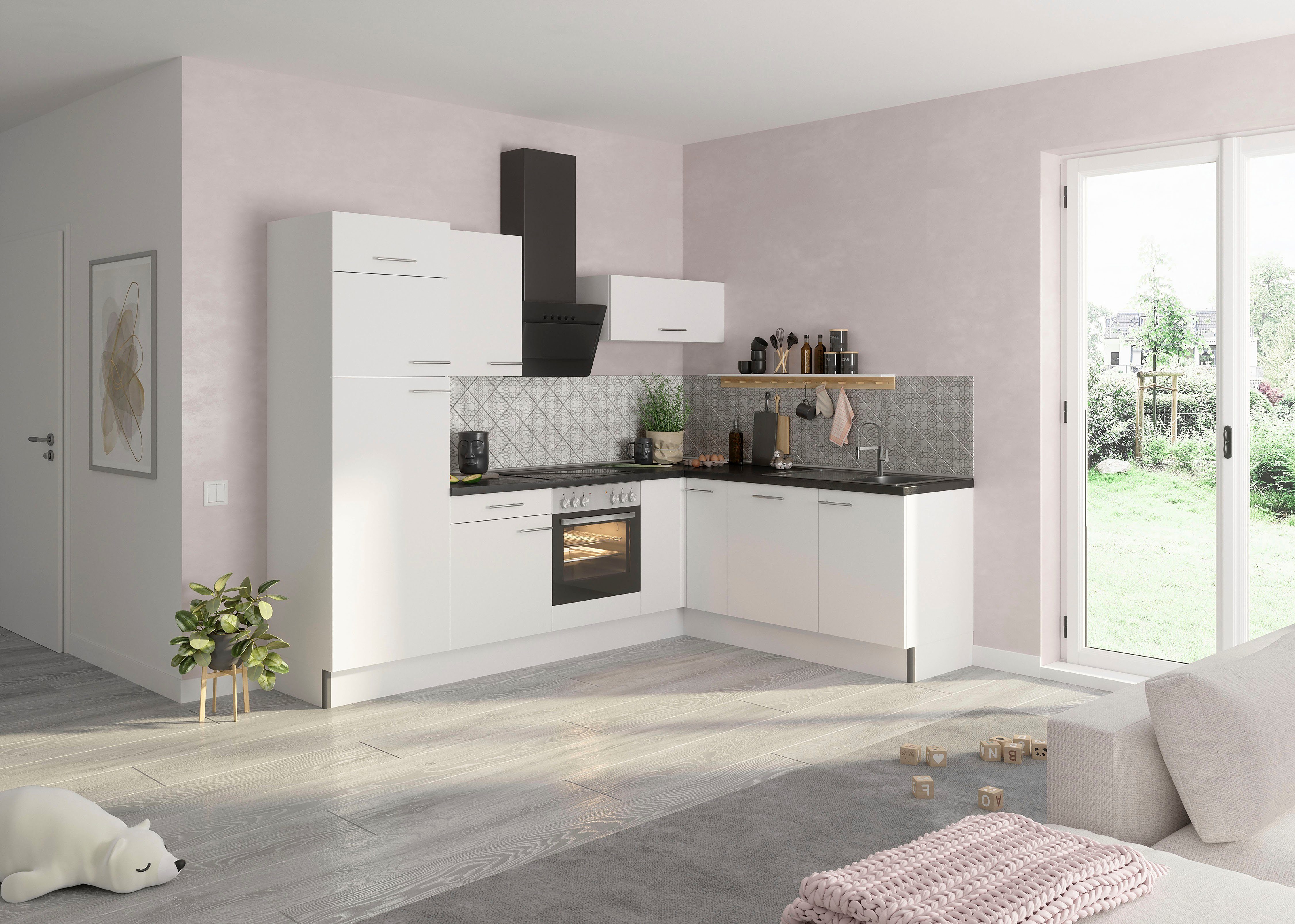 OPTIFIT Keuken Klara 270 x 200 cm breed, optioneel met elektrische apparaten