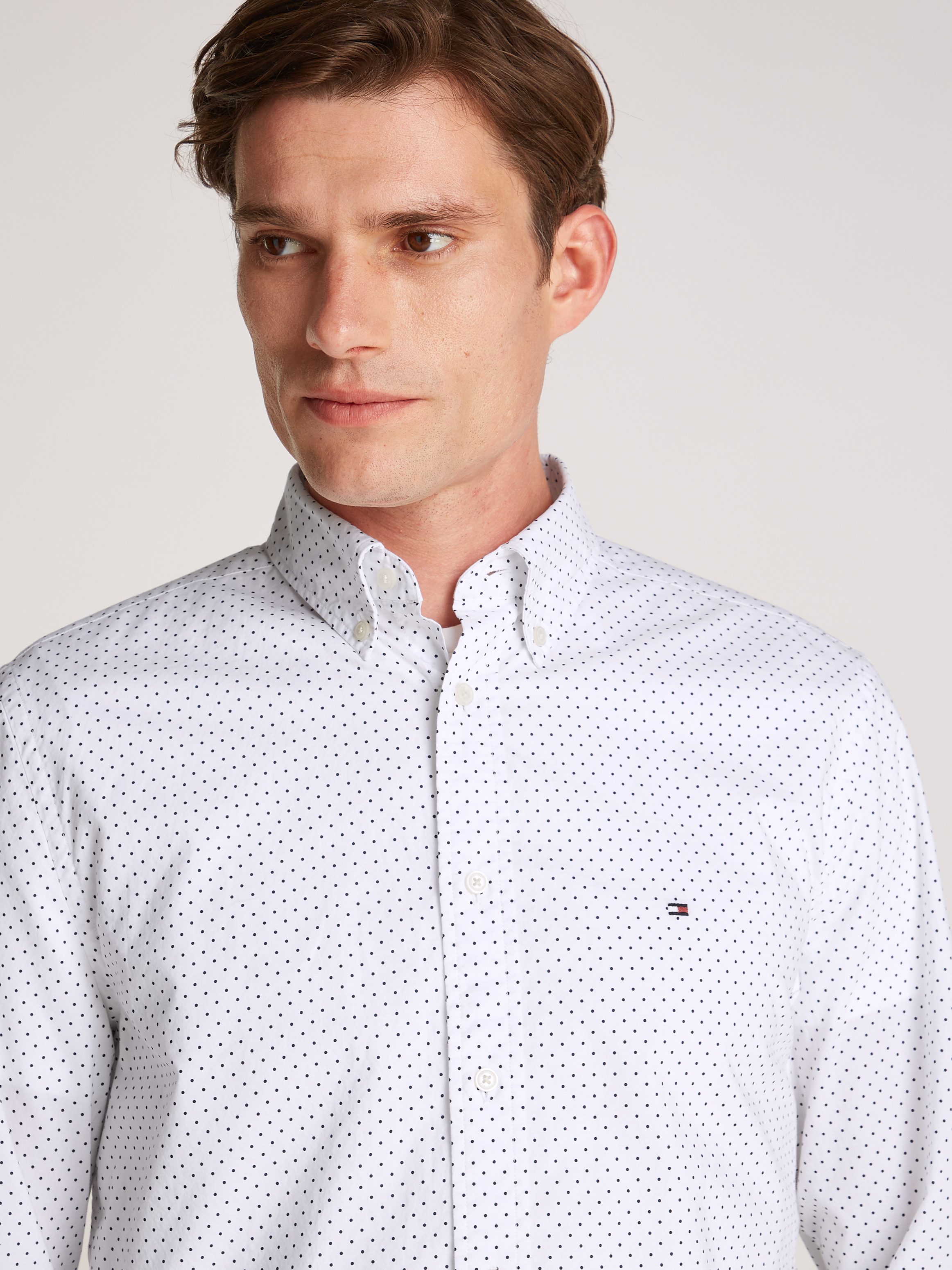 Tommy Hilfiger Businessoverhemd FLEX POPLIN POLKA DOT RF SHIRT