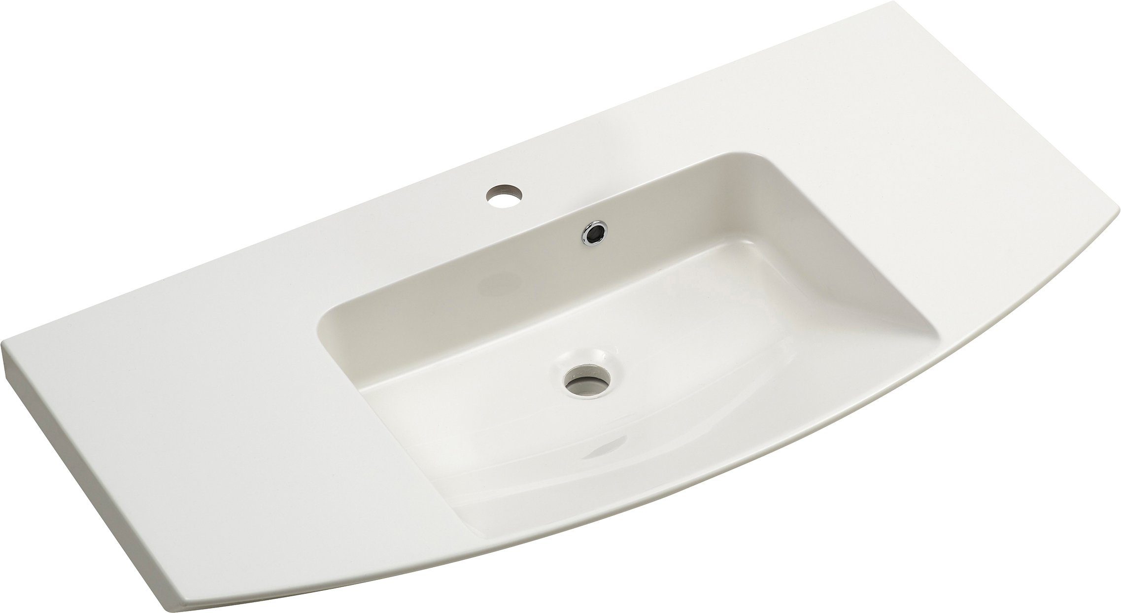 Saphir Badkamerset Cassca sprint 4-delig mineraalmarmeren wastafel met led-spiegelkast (5-delig)