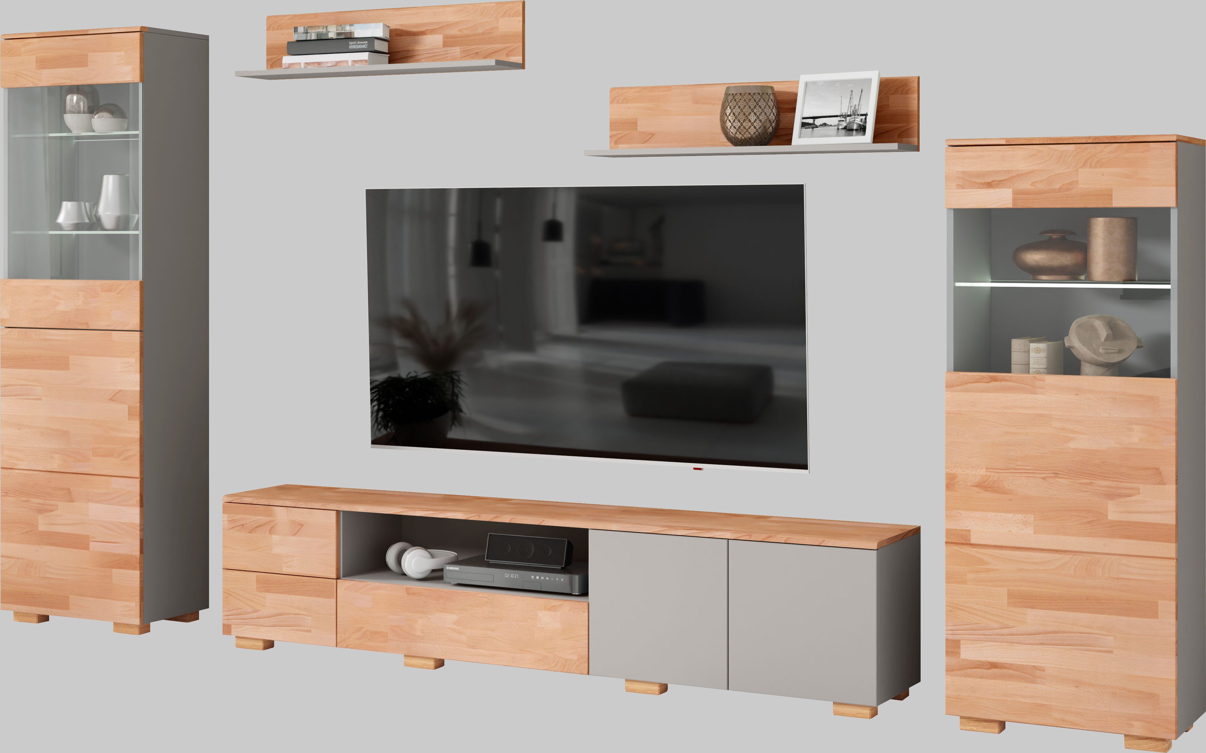 Home affaire Wandmeubel mooie moderne look (5-delig) tv-wandmeubels