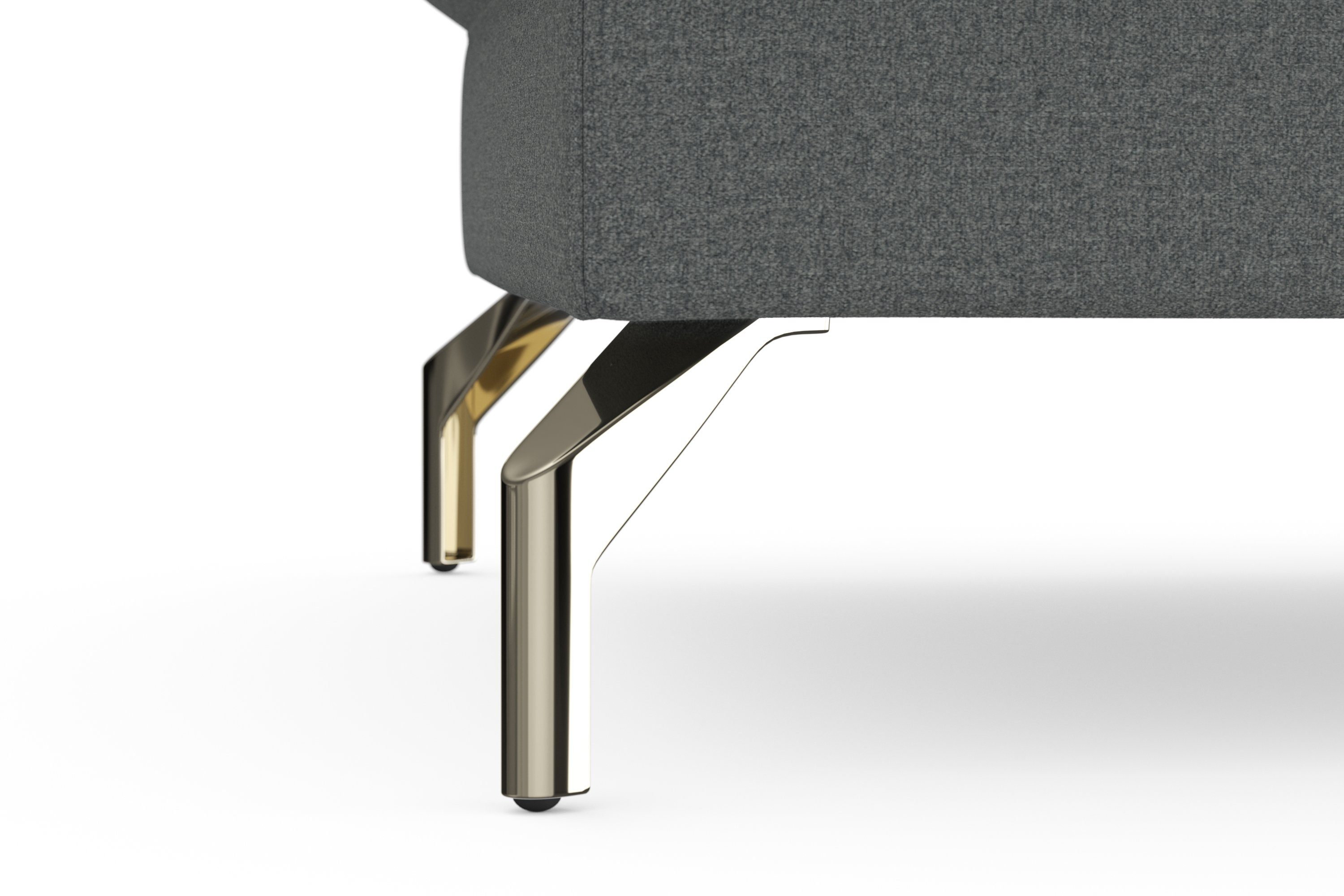 sit&more Hocker Fashion met binnenvering, met gesatineerde nikkel poten