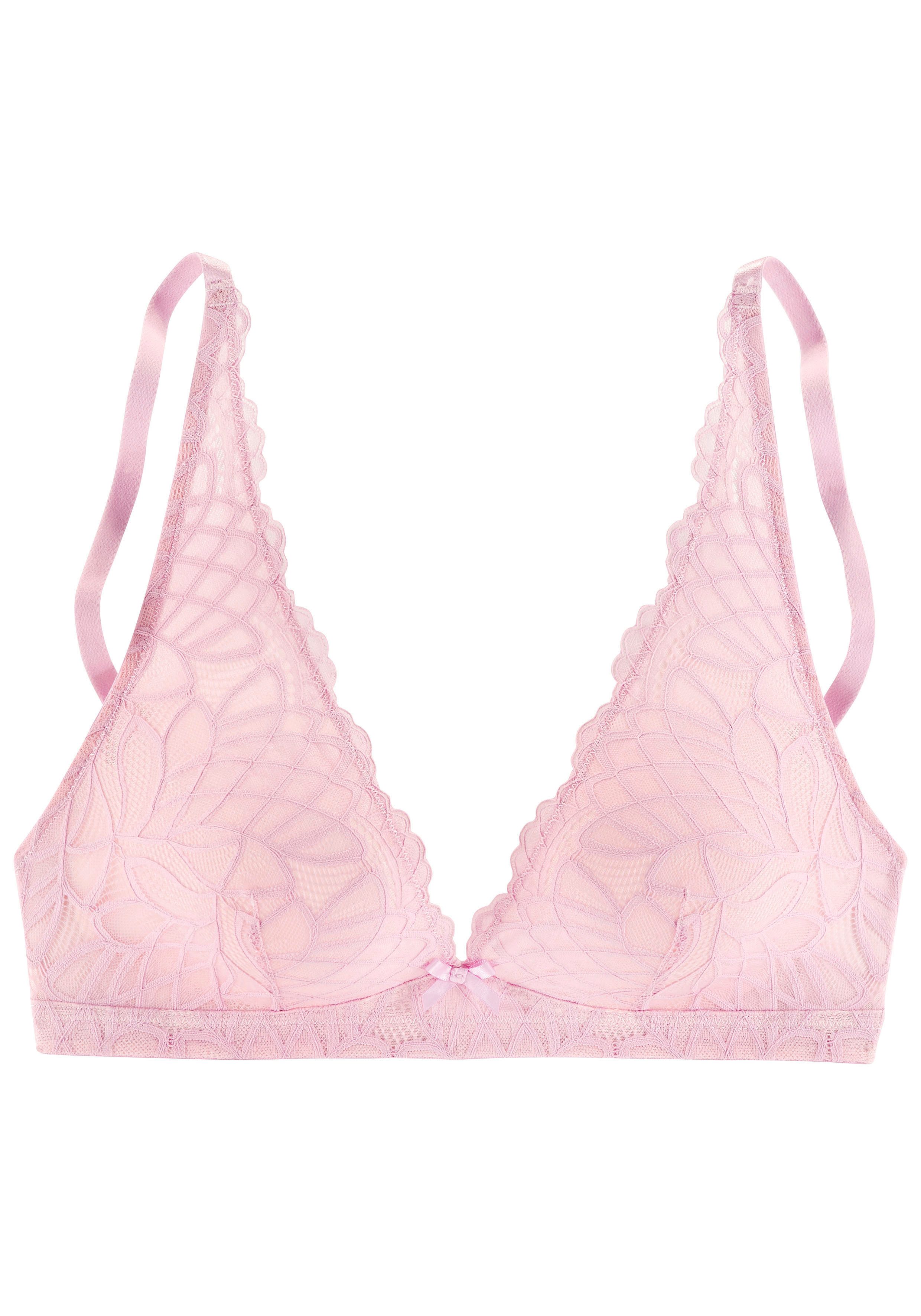 Lascana Bralette-bh Cara zonder beugel in edele high-apex ontwerp, sexy lingerie