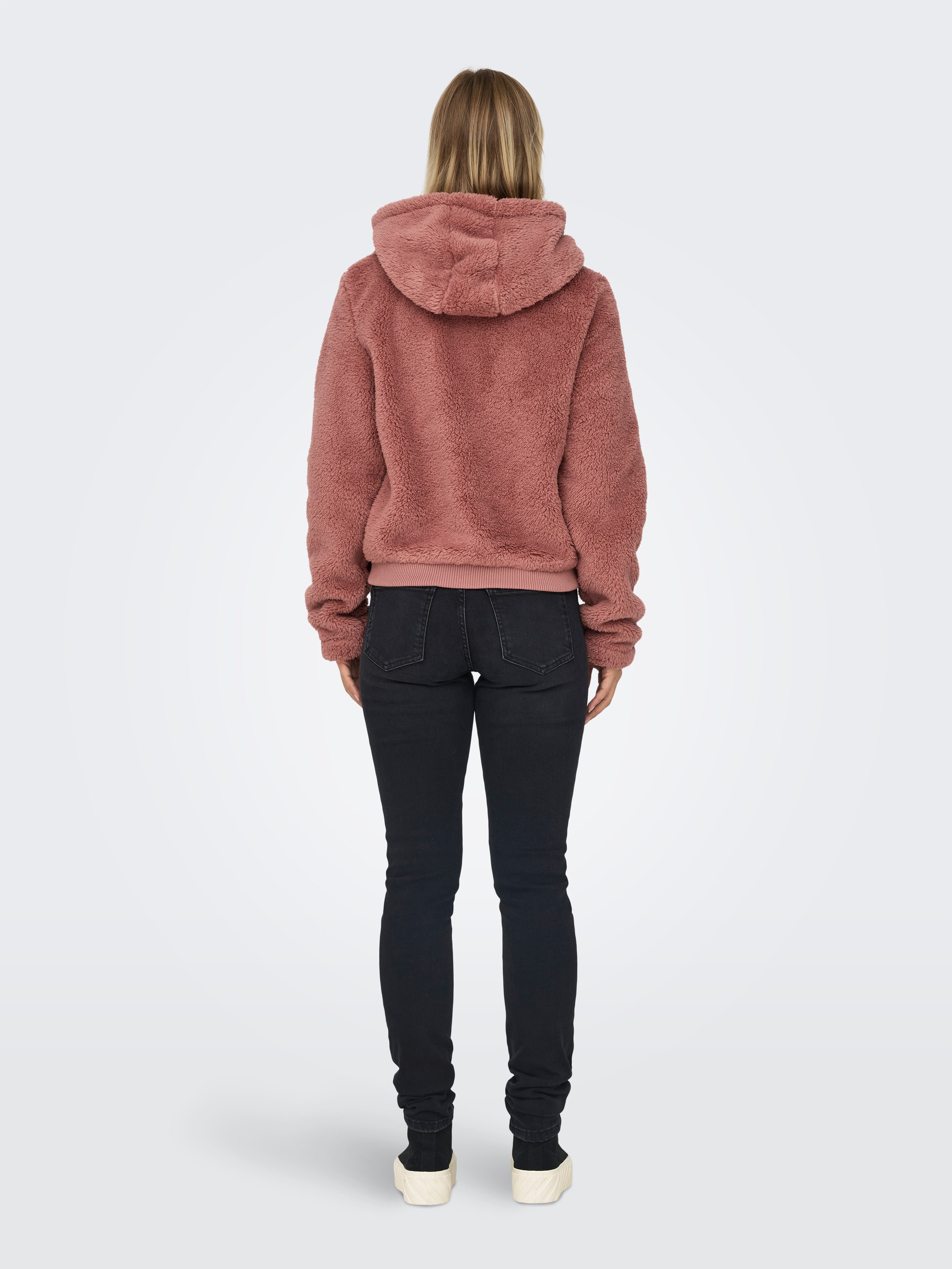 Only Pluche jas met capuchon ONLNEWANNA CONTACT SHERPA JKT OTW NOOS