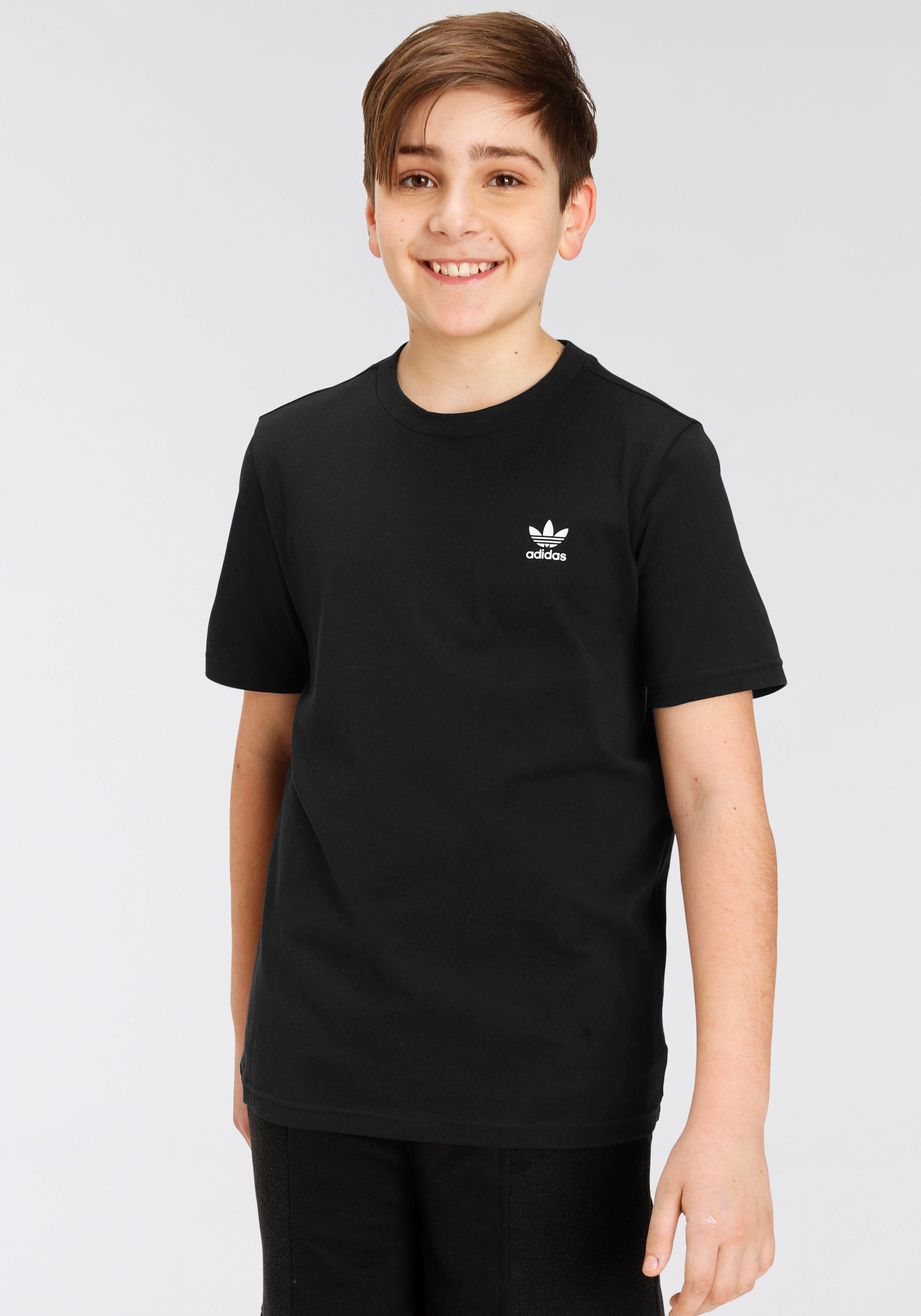adidas Originals T-shirt Thee jongens t-shirts maat 128 zwart
