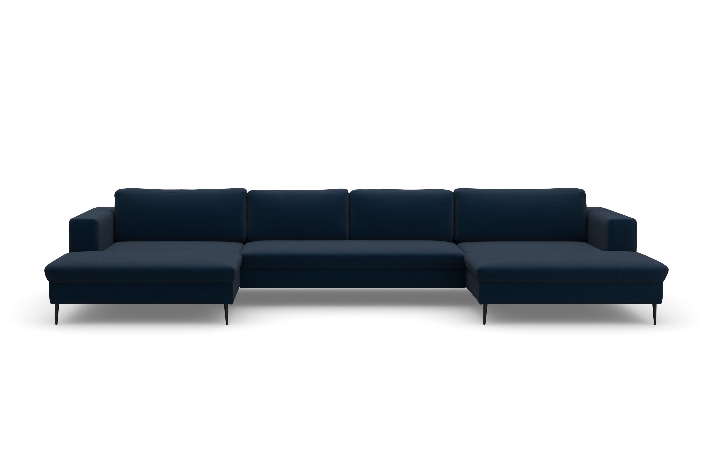 DOMO collection Zithoek Modica U-vorm XXL, in een moderne look met 2 royale récamiers, ook in cord