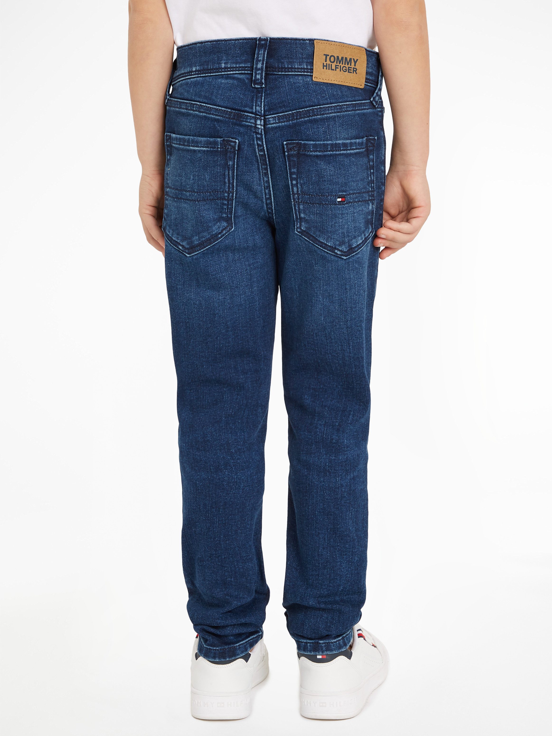 Tommy Hilfiger Skinny fit jeans SCANTON Y CORAL BLUE DENIM Kinderen tot 16 jaar met logostiksel