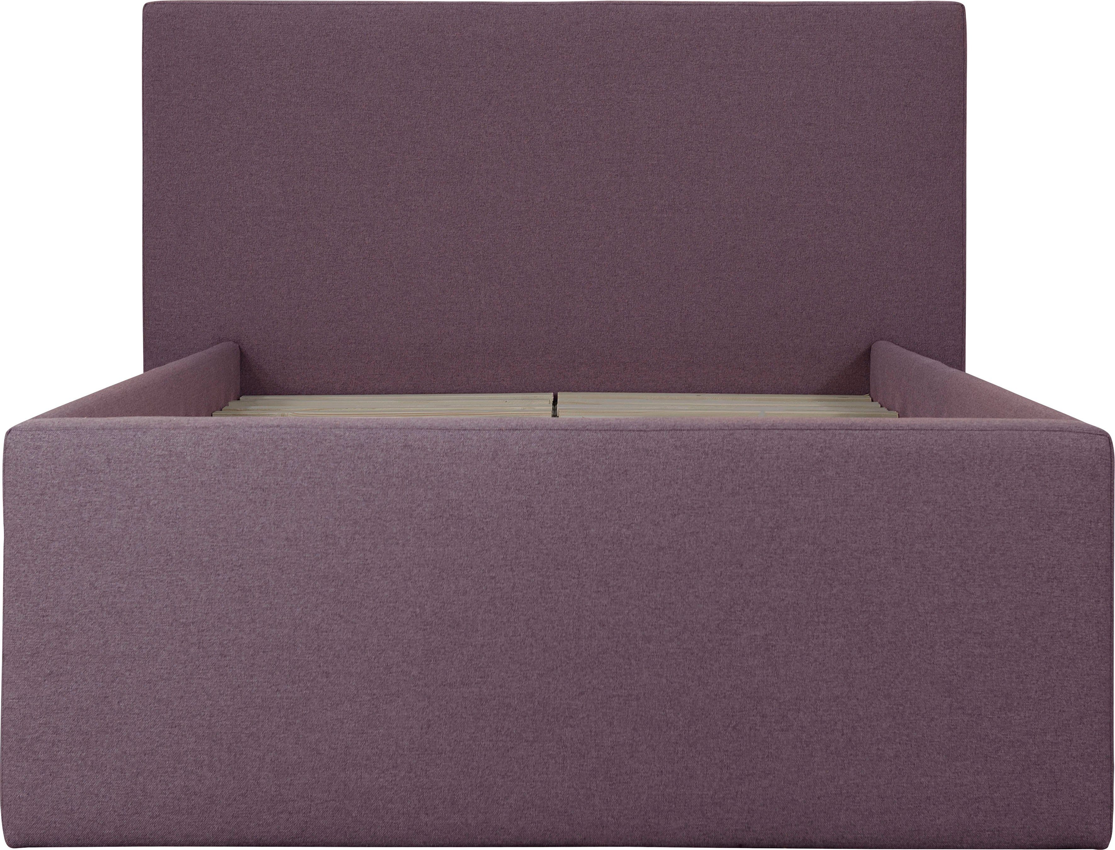 INOSIGN Gestoffeerd bed DALINA rechtlijnig hoofdbord, in 5 breedten, ook in 220 cm lengte