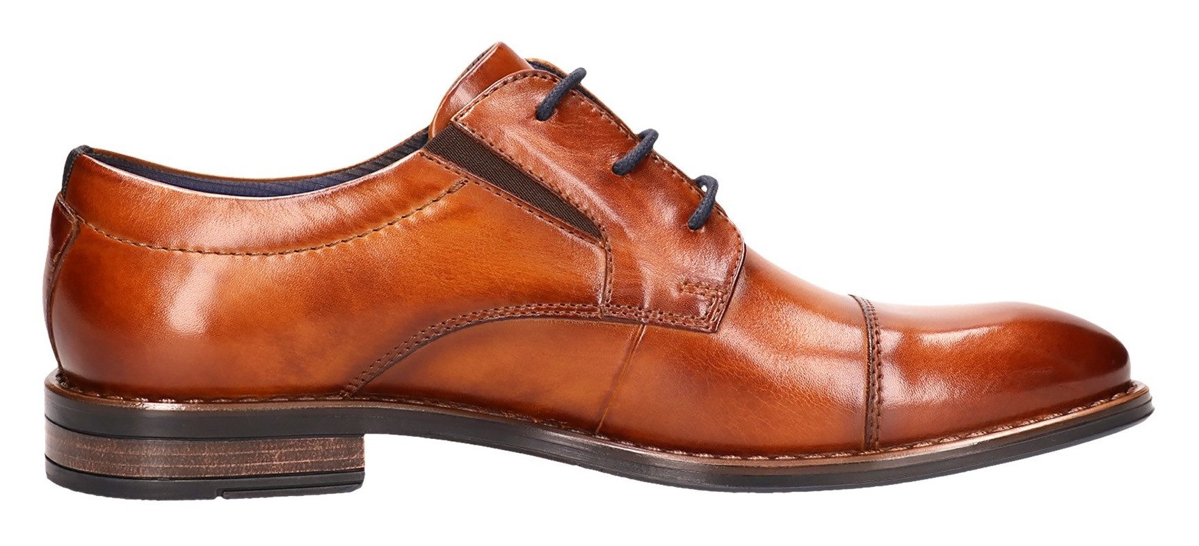 Bugatti Veterschoenen , blokhak, avondschoen, feestelijke schoen, business schoen, logoprint