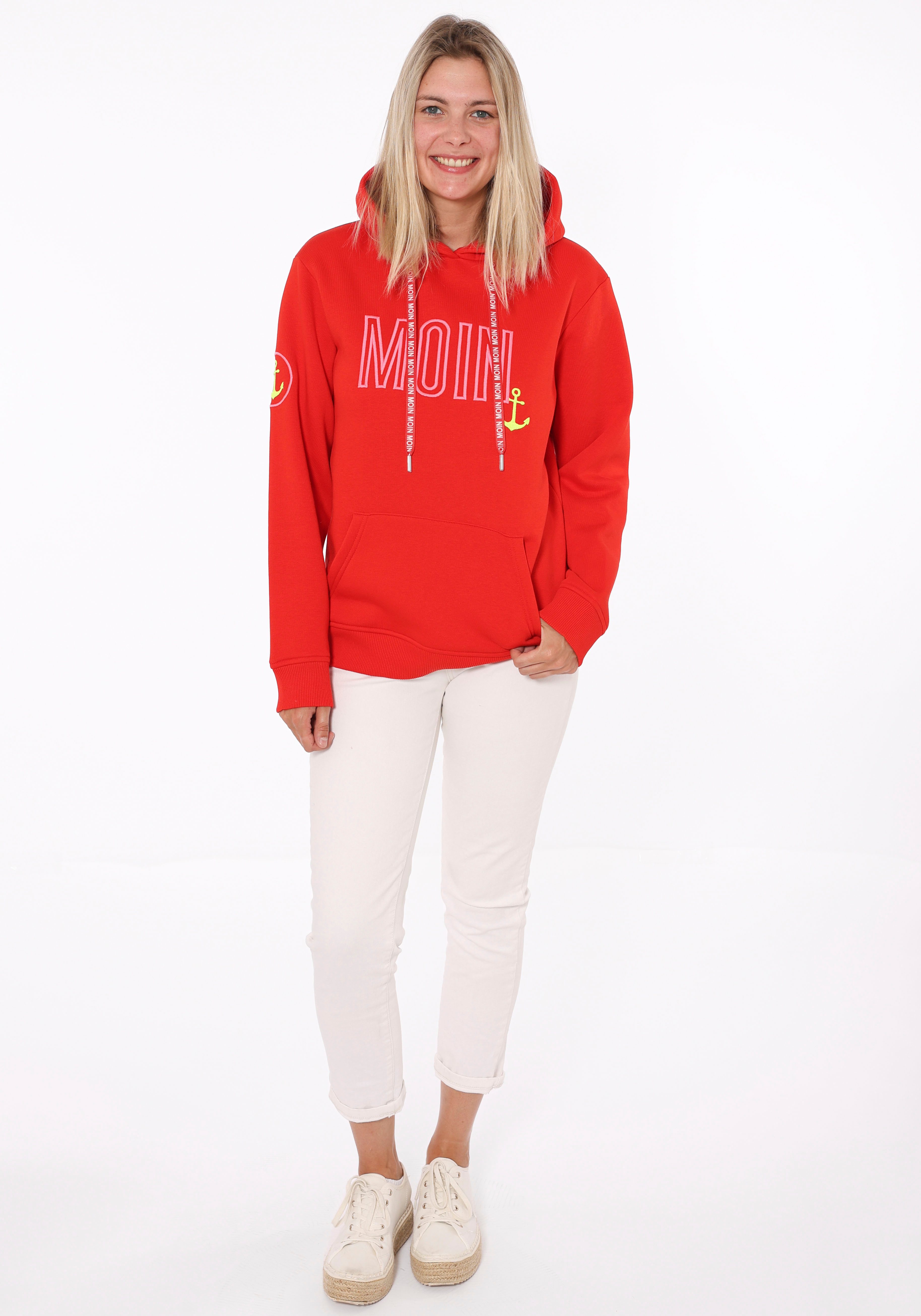 Zwillingsherz Hoodie Limited Edition met capuchon, geborduurd "moin" en ankerontwerp, exclusief bij otto