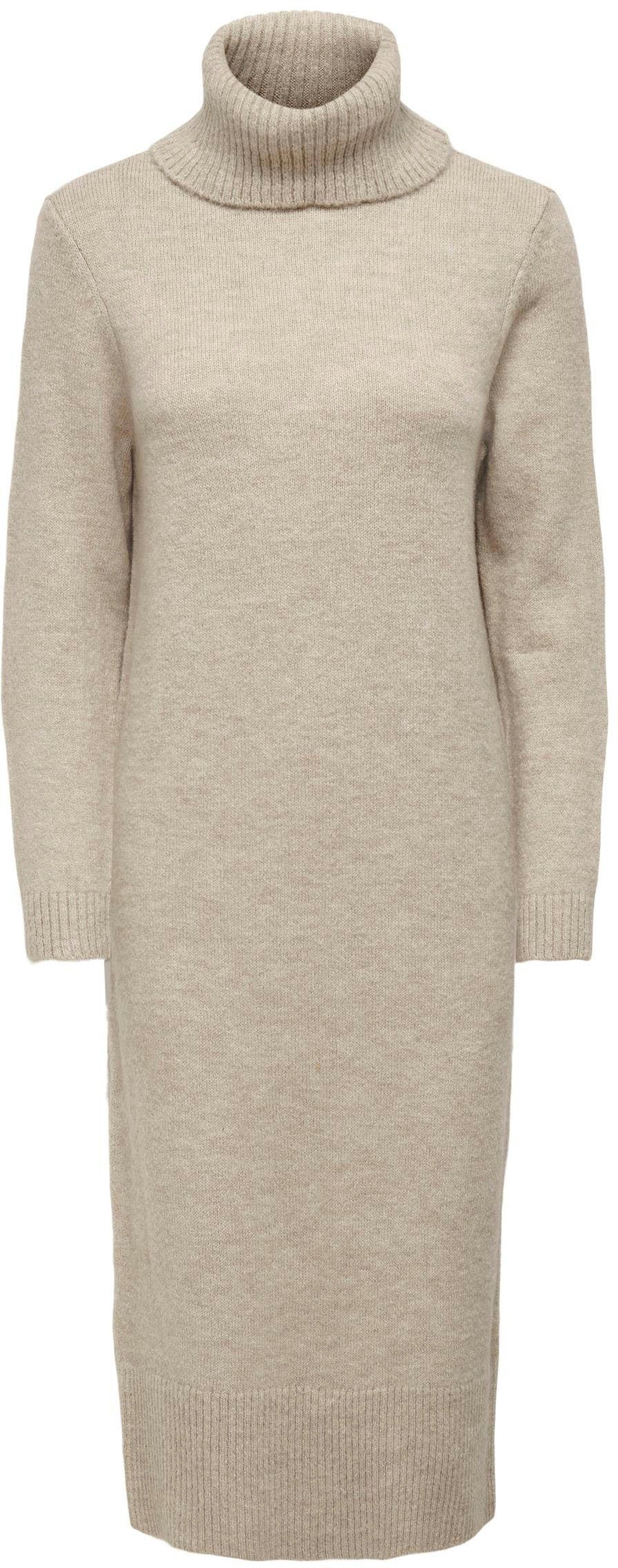Only Gebreide jurk ONLBRANDIE L/S ROLL NECK DRESS