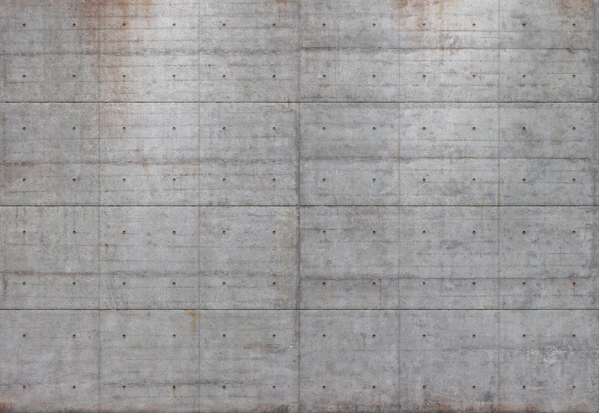 komar fotobehang concrete blok 368x254 cm (breedte x hoogte), inclusief pasta (set) grijs