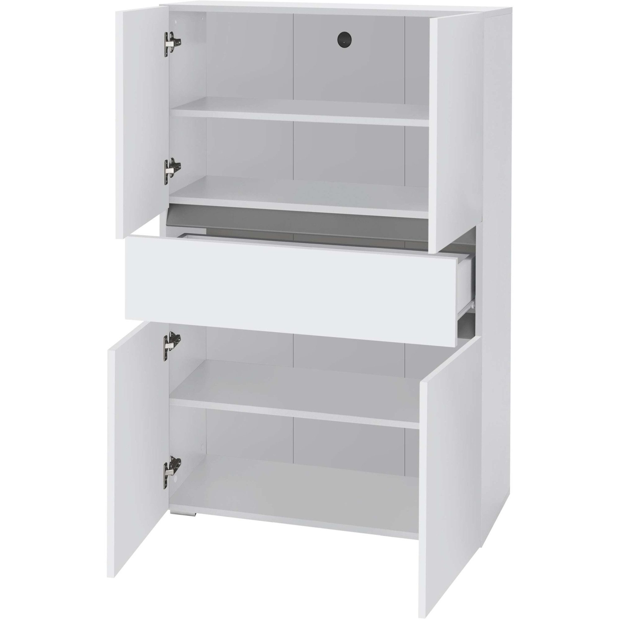 Home affaire Halfhoge kast Wisla met 4 deuren & 1 lade, breedte 76 cm, hoogte 130 cm