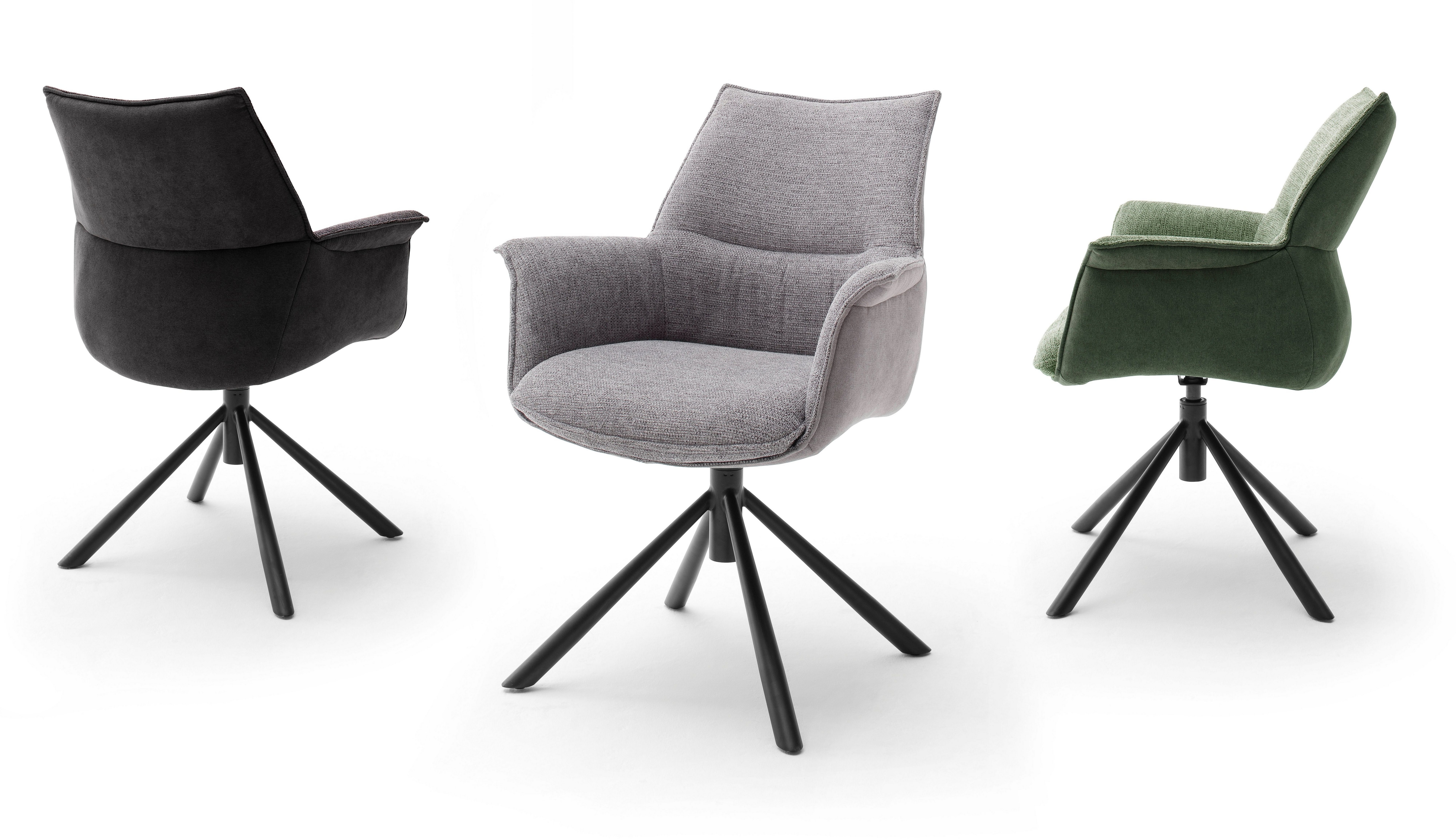 MCA furniture Eetkamerstoel Konya 2-delig set, 360° draaibaar, belastbaarheid 120 kg, zithoogte ca. 50 cm