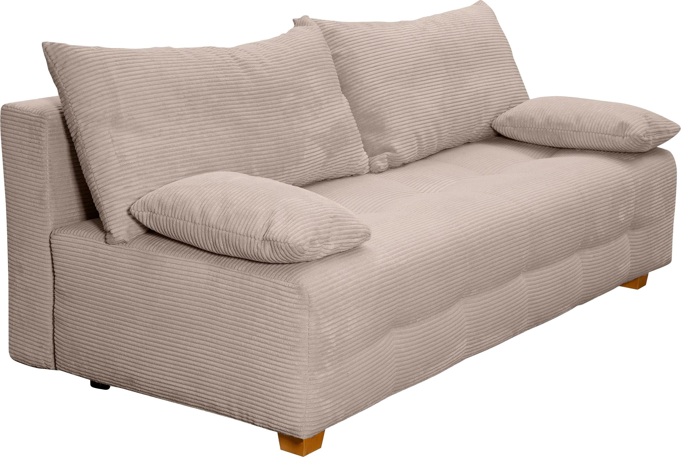 COLLECTION AB Slaapbank Bella Slaapbank, bedlade, bonellvering, rugkussen, armleuningkussen