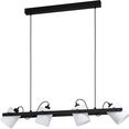 eglo hanglamp hornwood 1 zwart - l110 x h110 x b18 cm - excl. 4 x e27 (elk max. 28w) - plafondlamp - stof lampenkappen draaibaar - lamp - hanglamp - hanglamp - eettafellamp - eettafel - hout - lamp voor de woonkamer (1 stuk) zwart