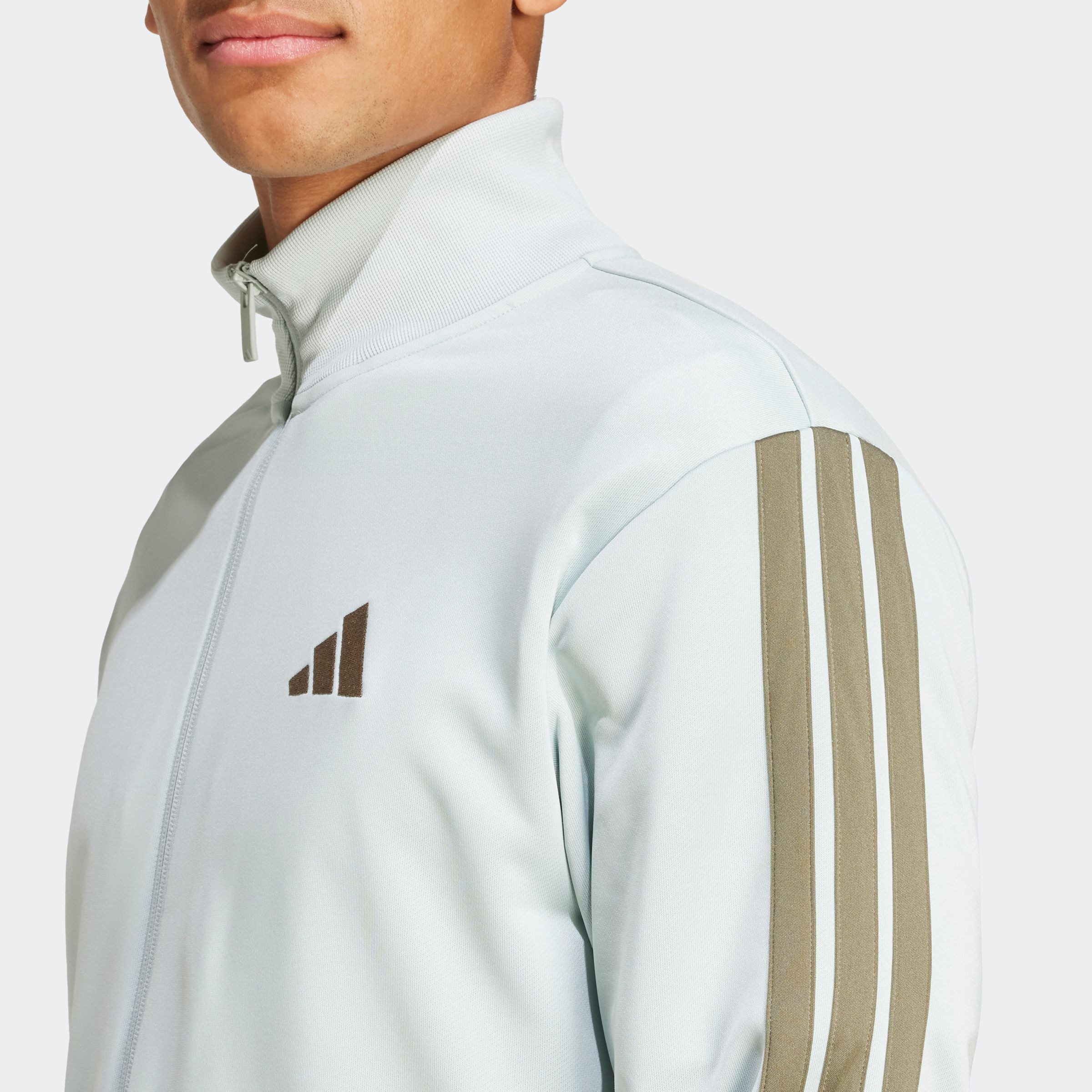 adidas Sportswear Trainingspak M 3S FT TT TS drie-strepen trainingspak van zacht french terry materiaal (2-delig)