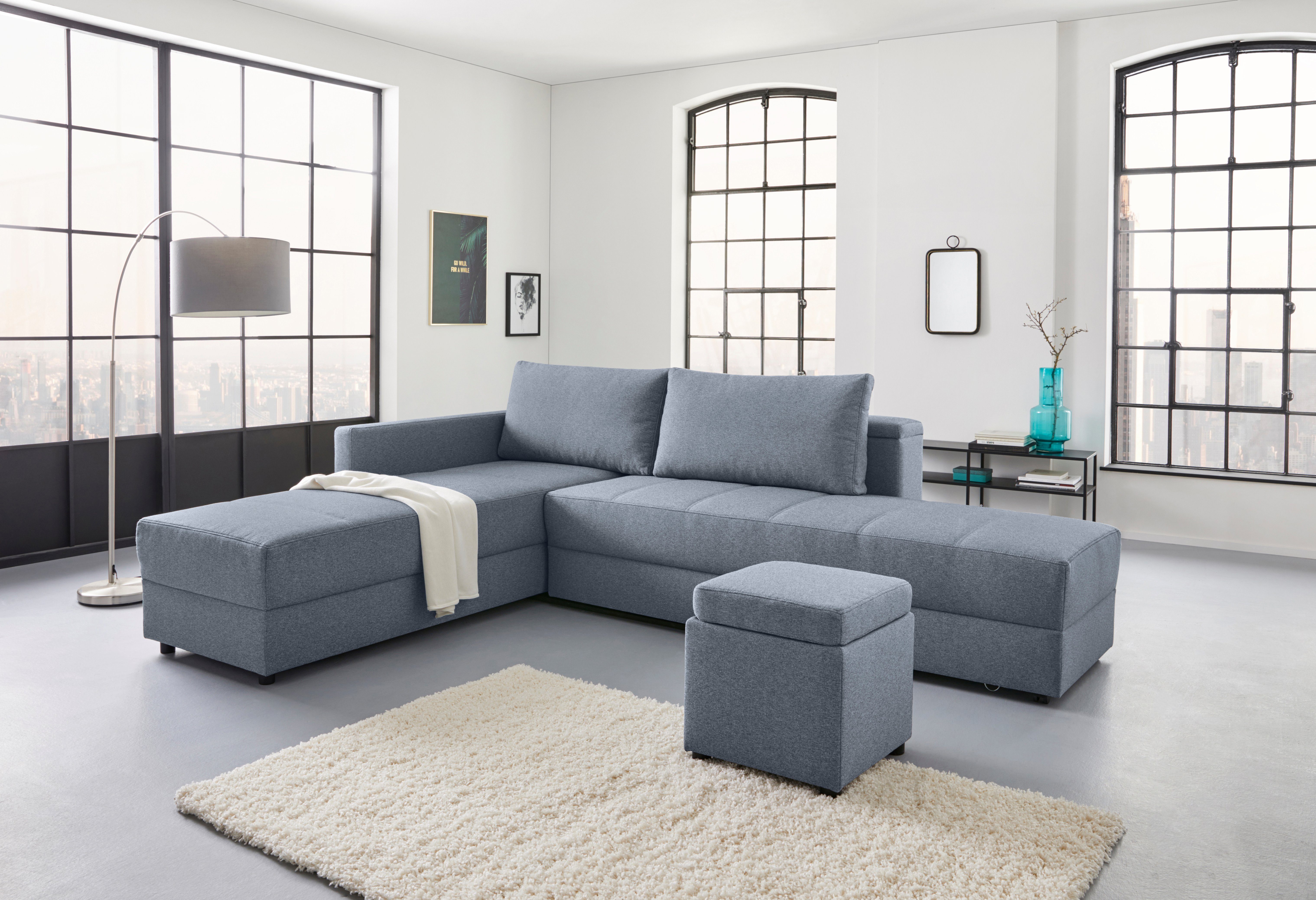 LOOKS BY WOLFGANG JOOP Hoekbank LooksIII L-vorm door draaifunctie tot bed verwisselbaar, inclusief opbergvak