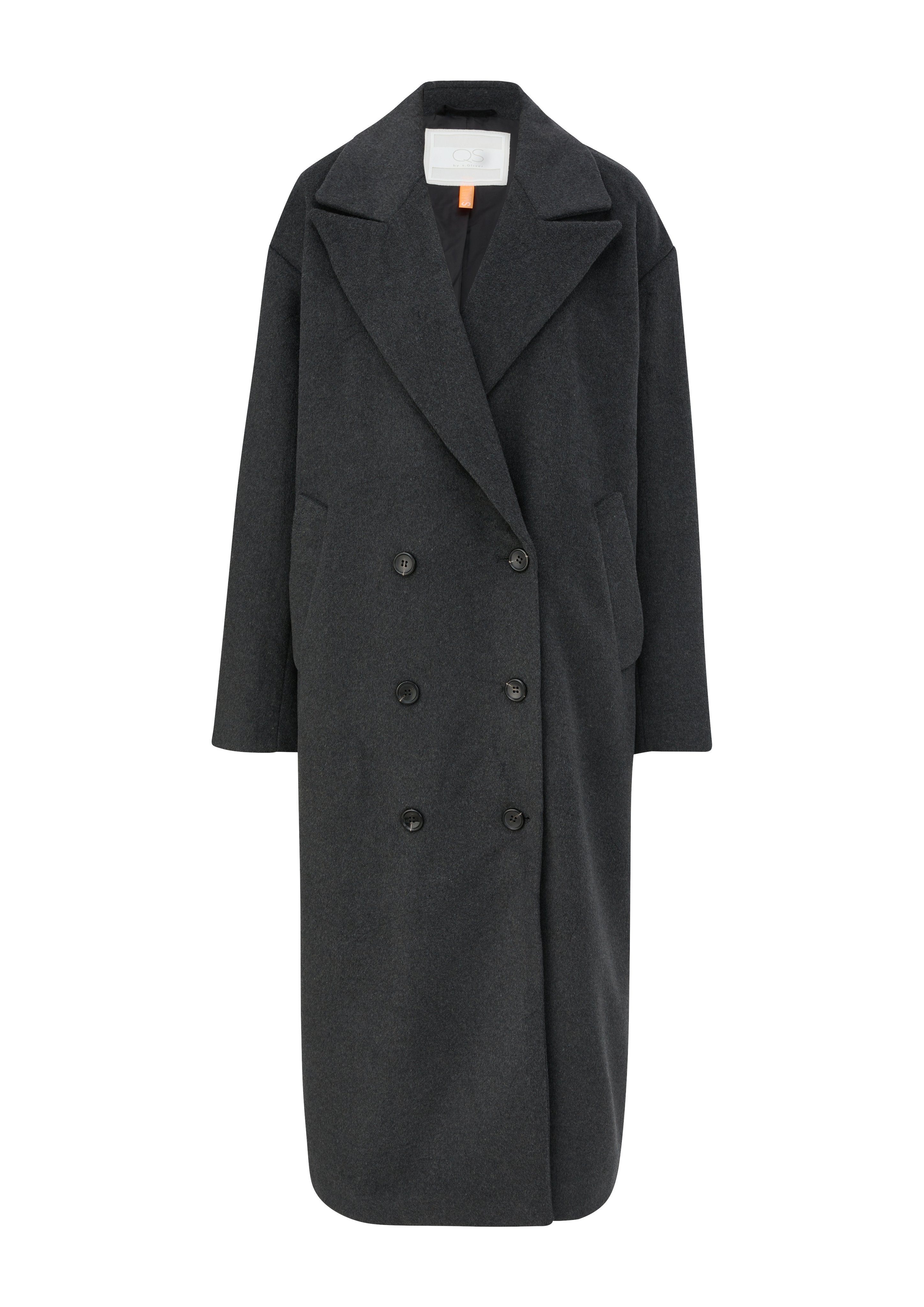 Q/S designed by Lange jas met knoopsluiting