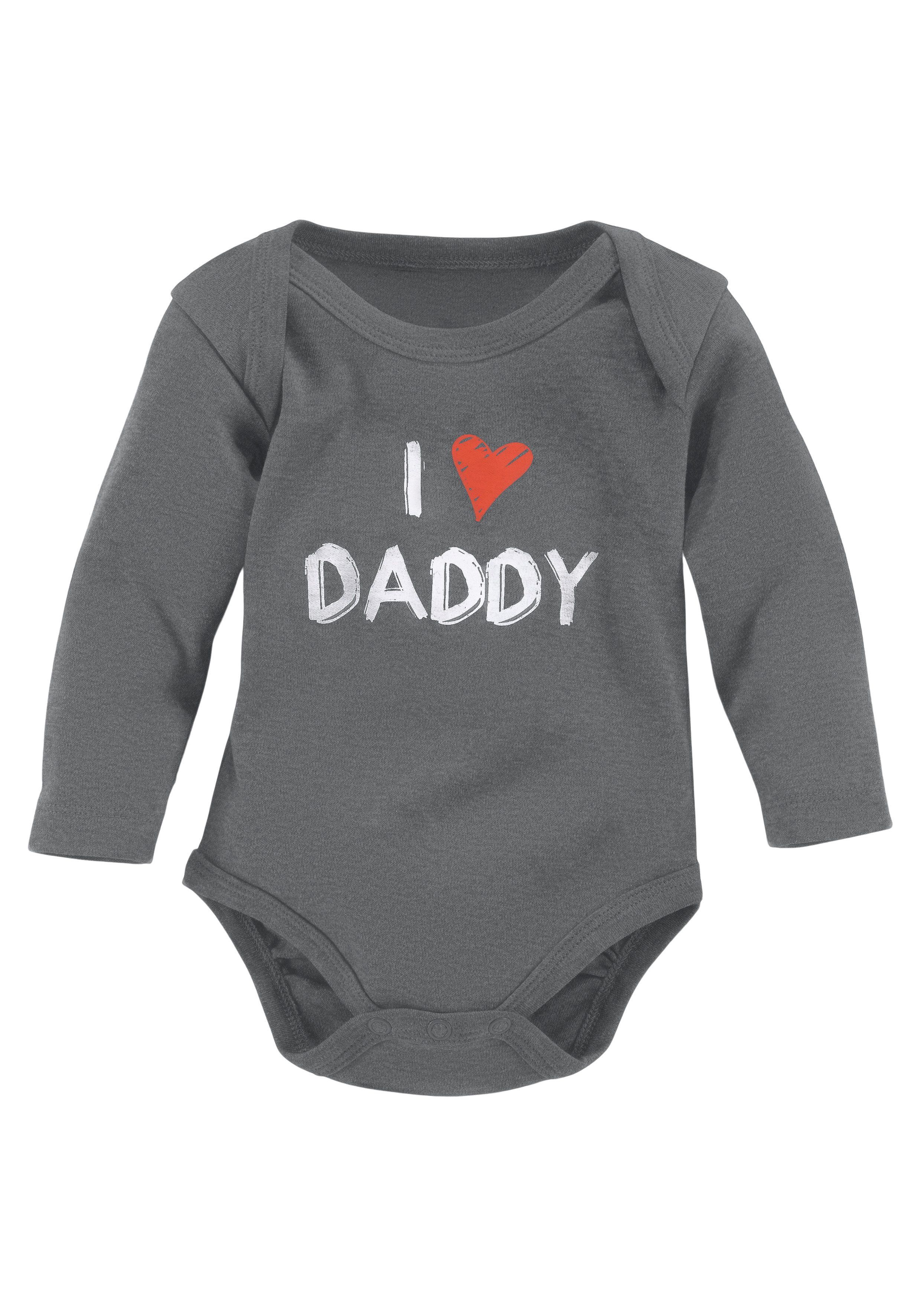 KIDSWORLD Body met lange mouwen 2-pack babybody's, Mummy & Daddy (set, 2-delig)