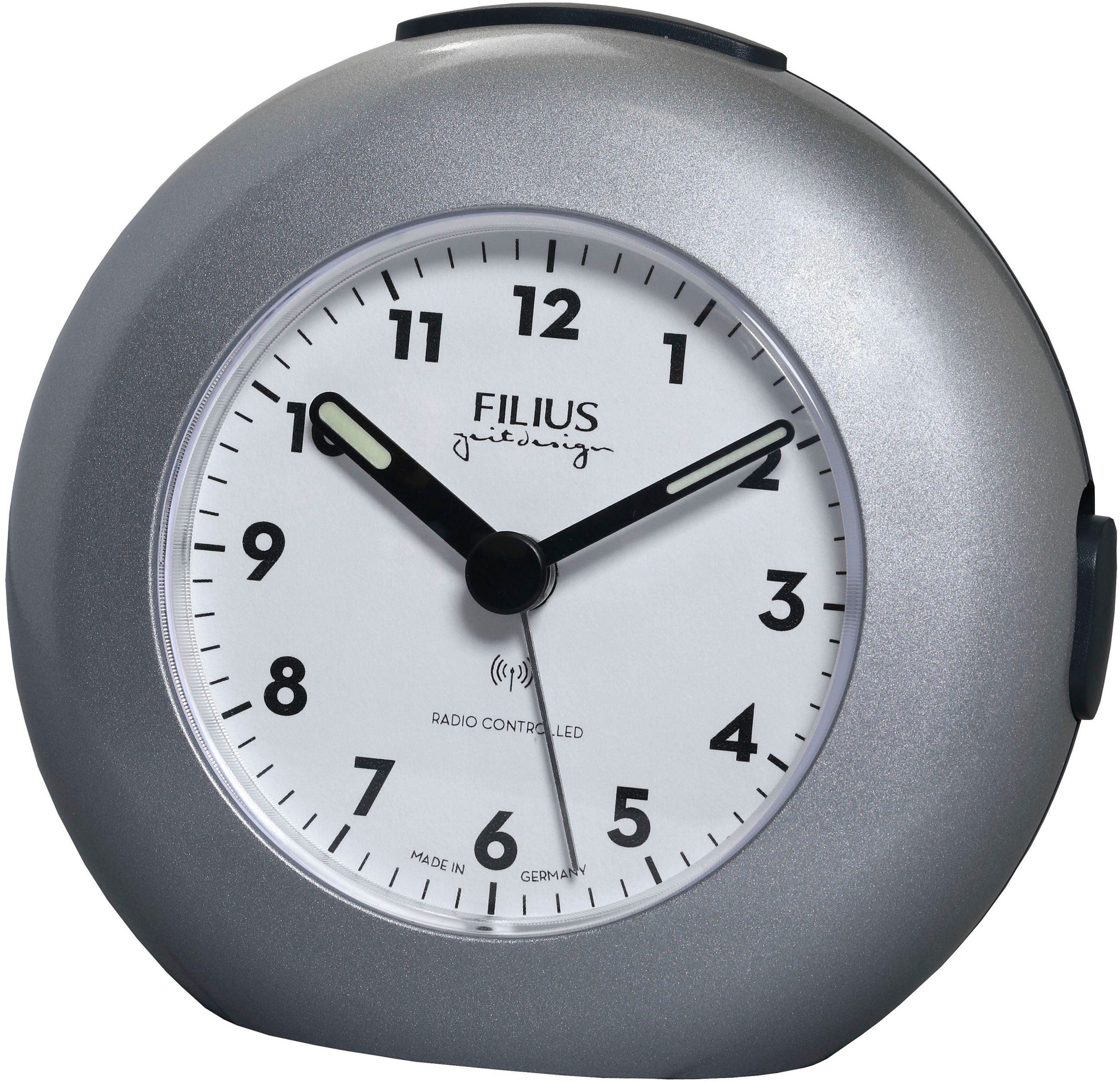 FILIUS zeitdesign Radiografische wekker Made in Germany, wekker, dames, heren, cadeau-idee, slaapkamer