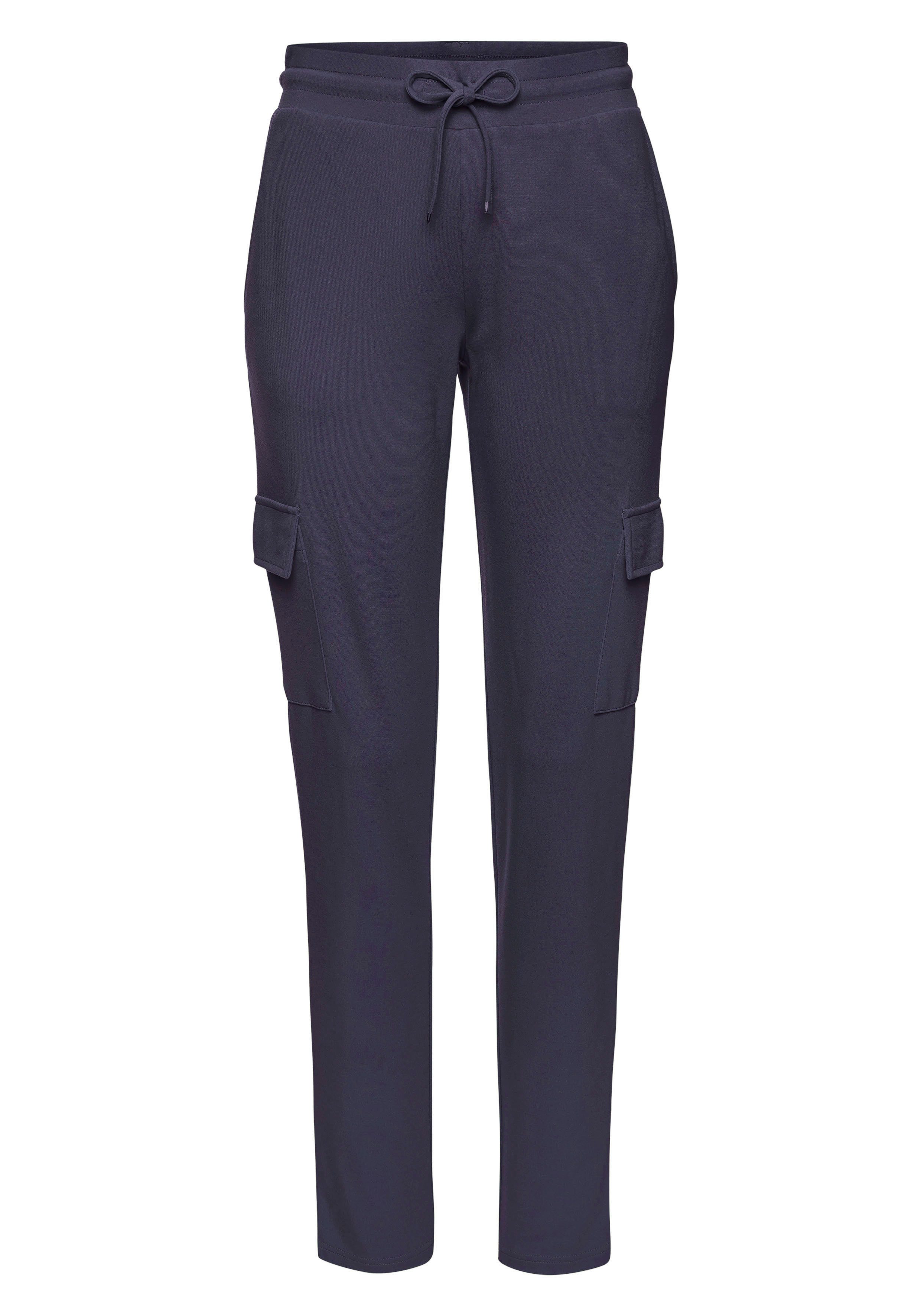 Lascana Cargobroek in zacht vloeiend materiaal loungewear