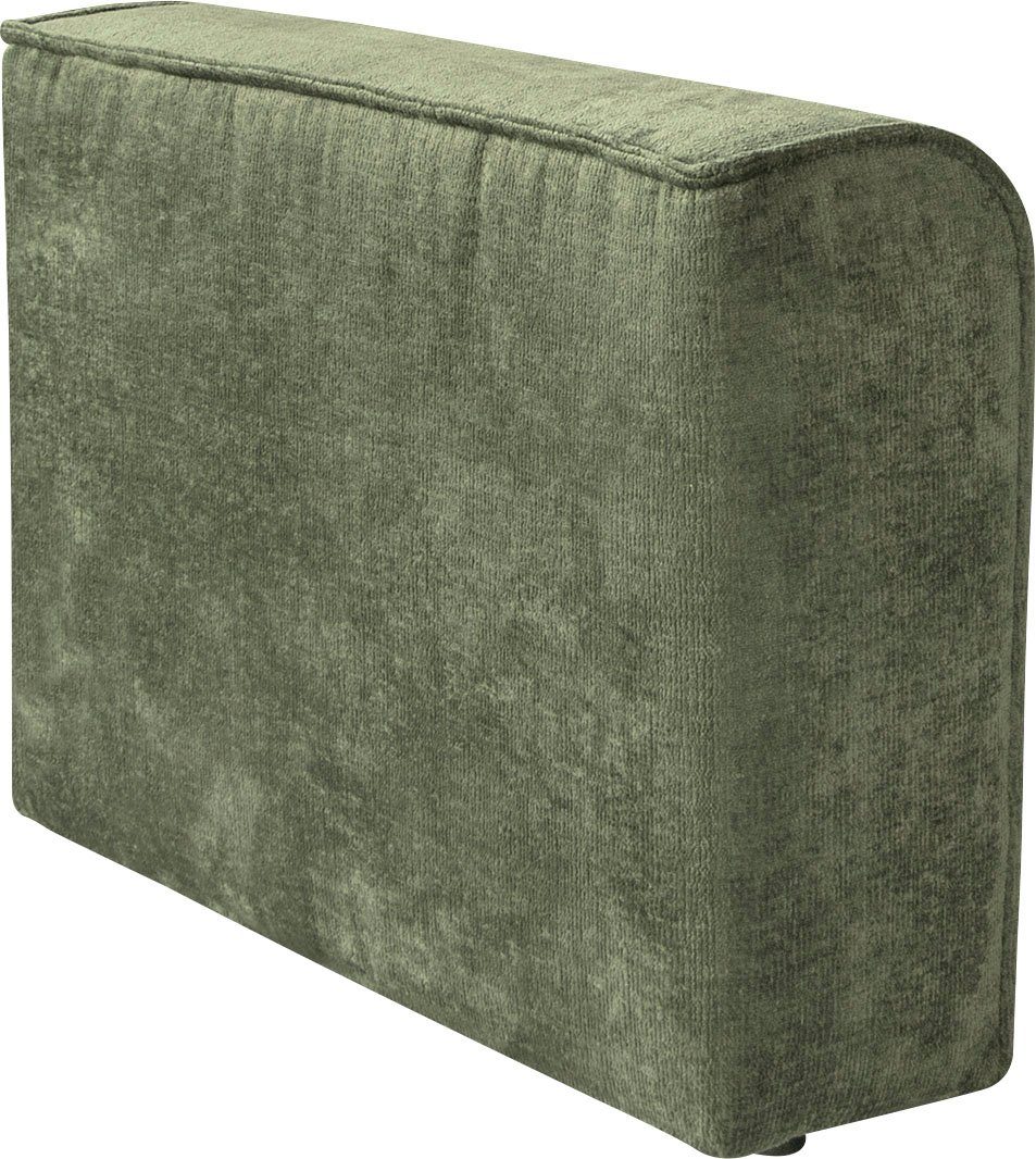 RAUM.ID Sofaelement Monolid Armleuning, bekleding in teddy-look (1 stuk) groen, modulaire banken