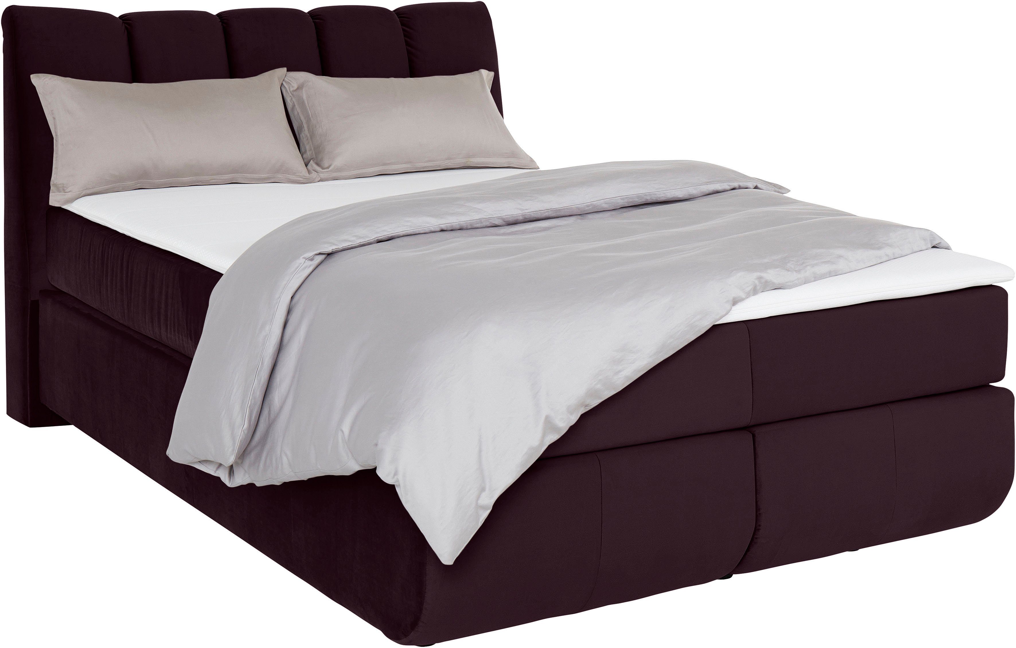 Leonique Boxspring Océane Los van de vloer- werkt vrijzwevend, verschillende hardheden (ook H4) boxsprings paars