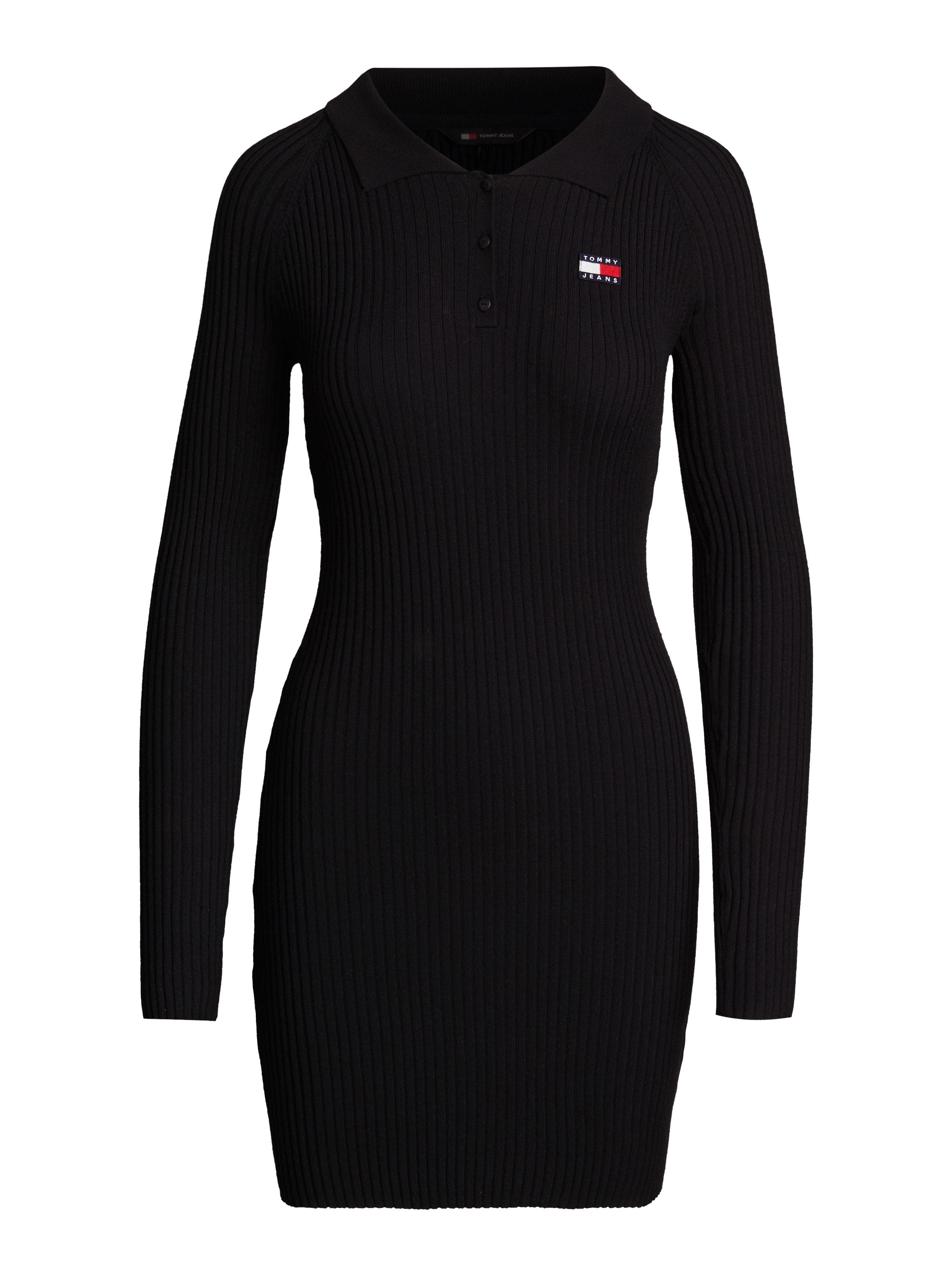 TOMMY JEANS Gebreide jurk TJW COLLAR BADGE SWTER DRESS EXT