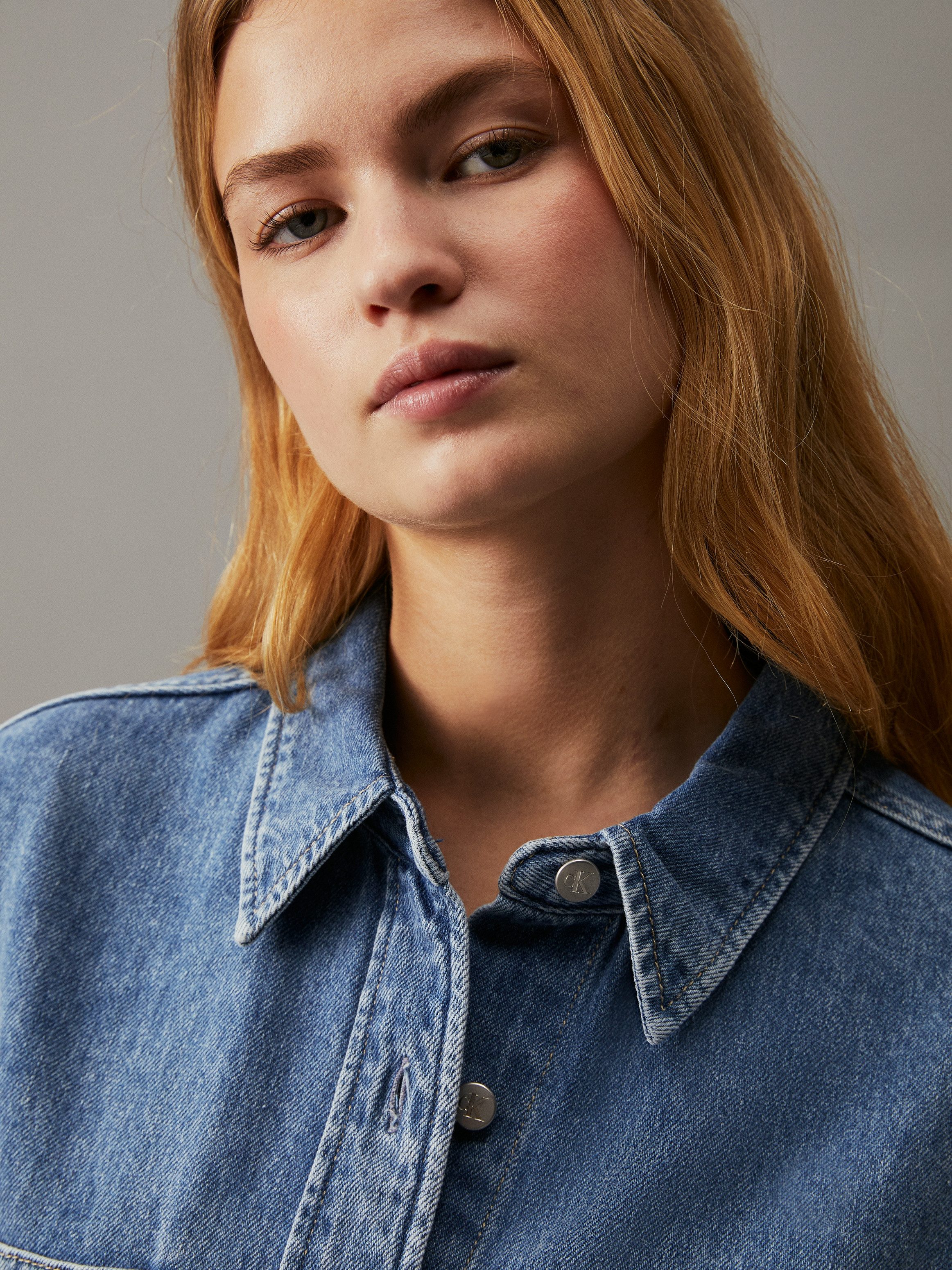 Calvin Klein Jeans jurk BOXY BELTED SHIRT DRESS