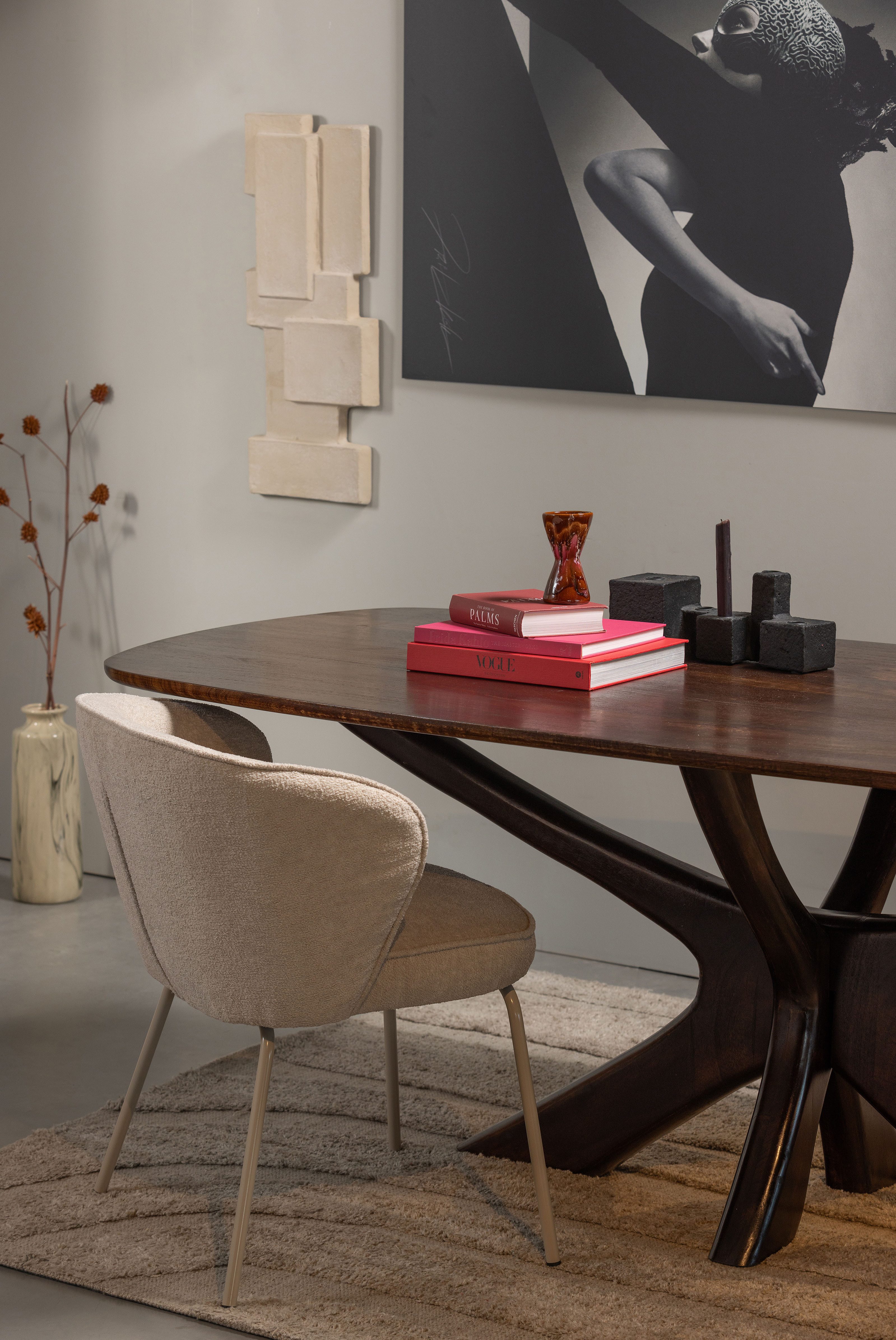 WOOOD Eetkamerstoel ADMITS Gestoffeerde stoel met 4-poots frame, gepolsterd, H 77 cm x B 60 cm (set, 2 stuks)
