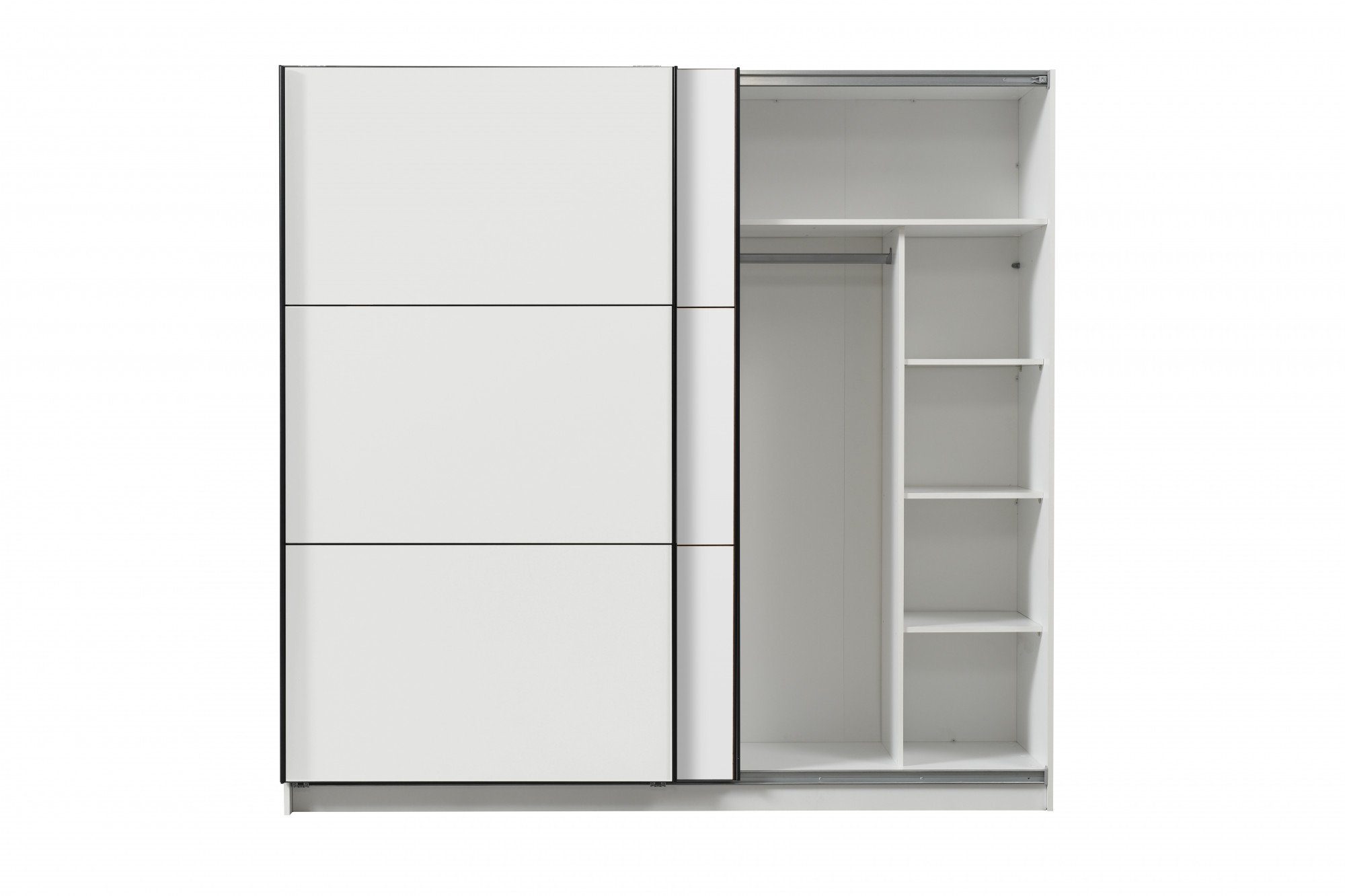 INOSIGN Zweefdeurkast Sierra klassieke kledingkast linnenkast 179 of 217 cm breed met volledige binnenindeling, fsc®-gecertificeerd houtmateriaal