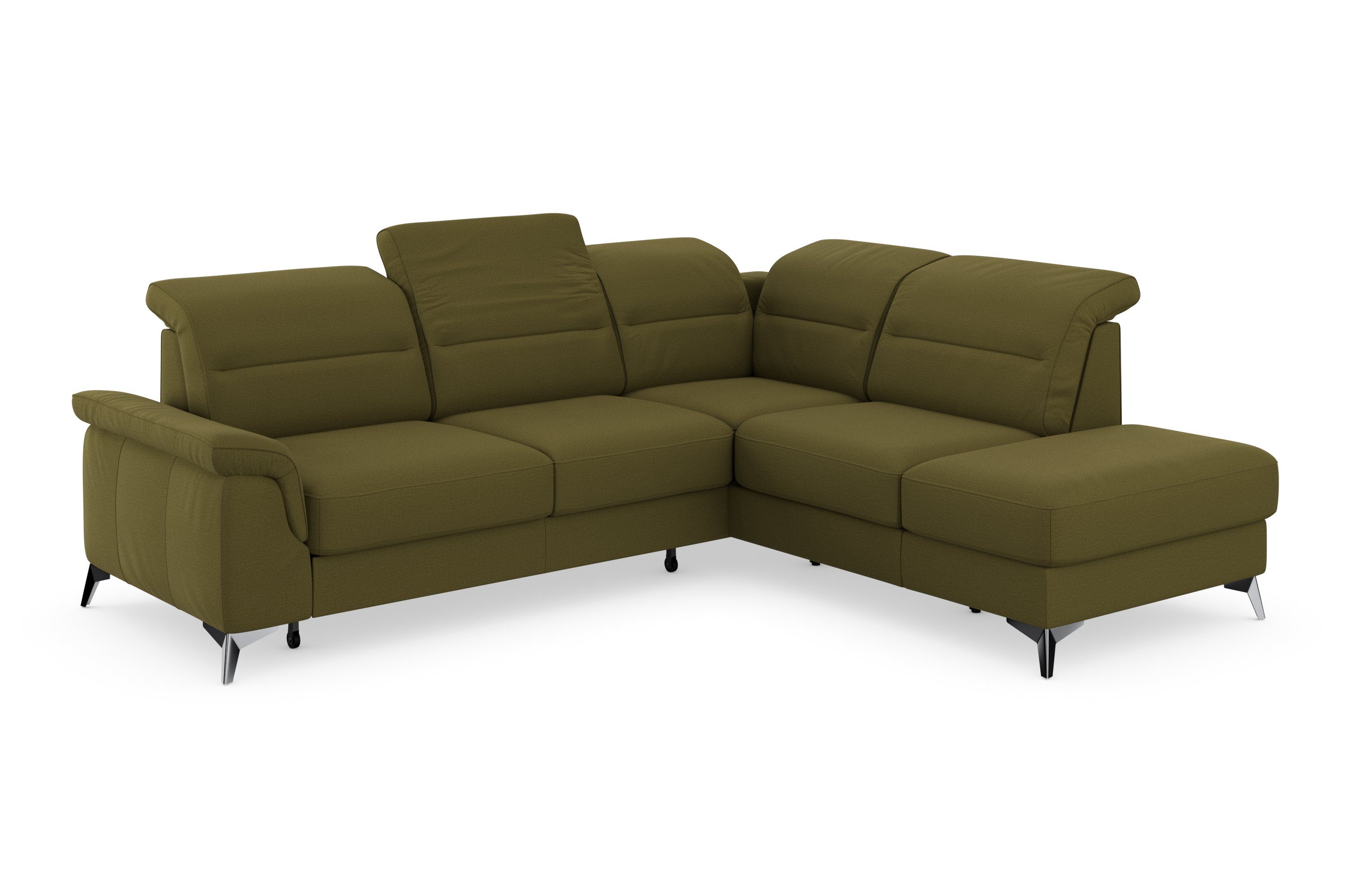 sit&more Hoekbank Sinatra L-vorm met ottomane, optioneel met verstelbare hoofdsteun en armleuning